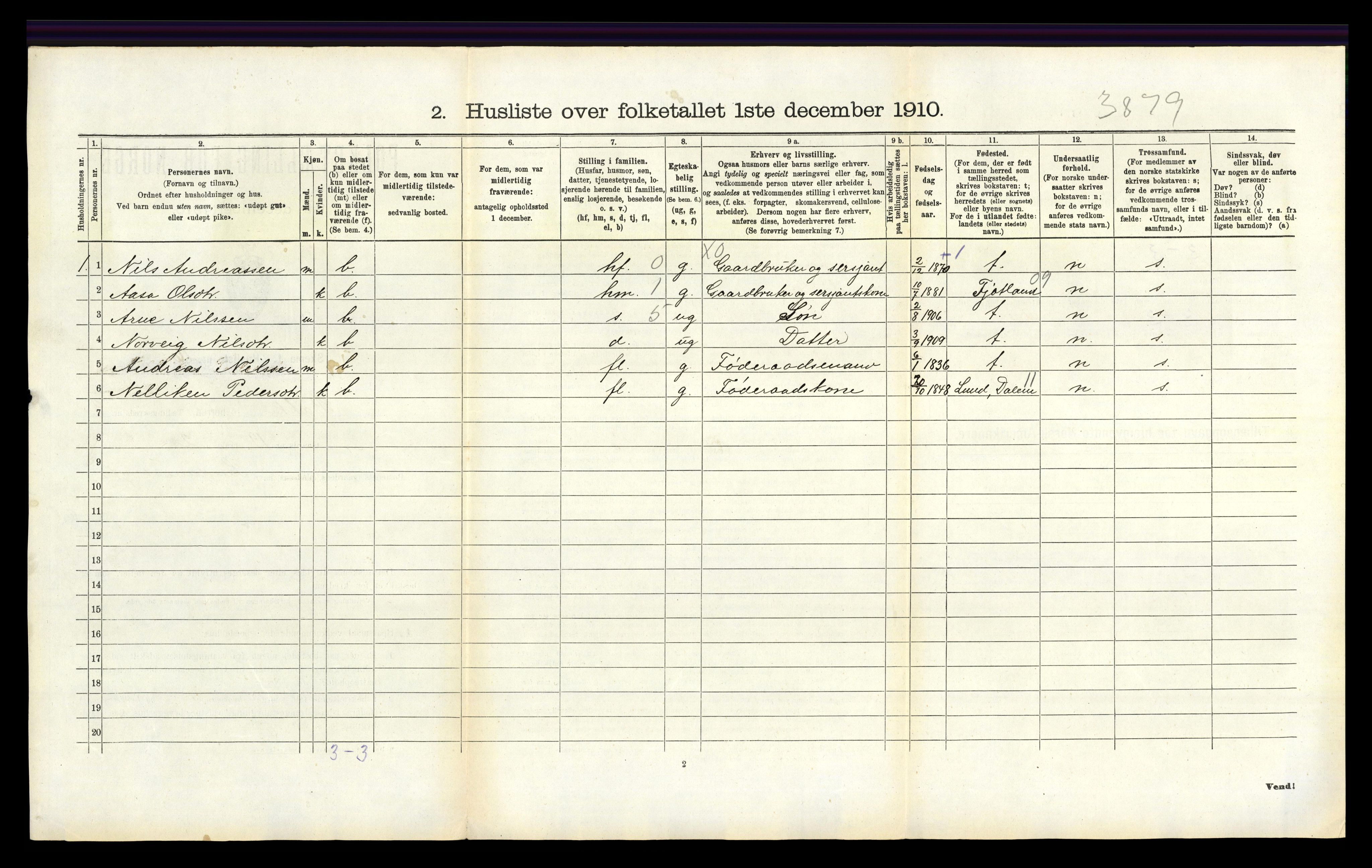 RA, 1910 census for Bakke, 1910, p. 164