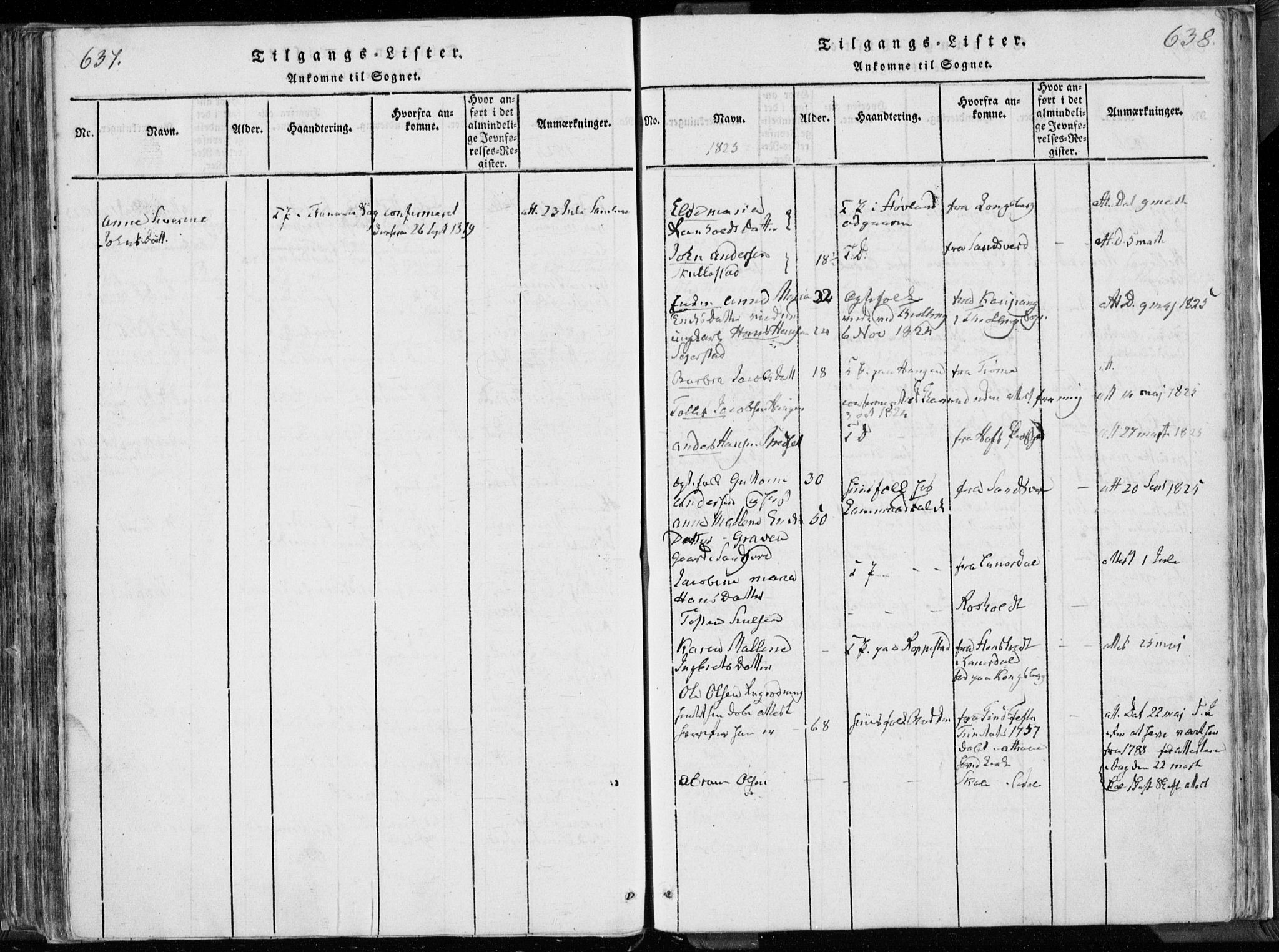 Hedrum kirkebøker, AV/SAKO-A-344/F/Fa/L0004: Parish register (official) no. I 4, 1817-1835, p. 637-638