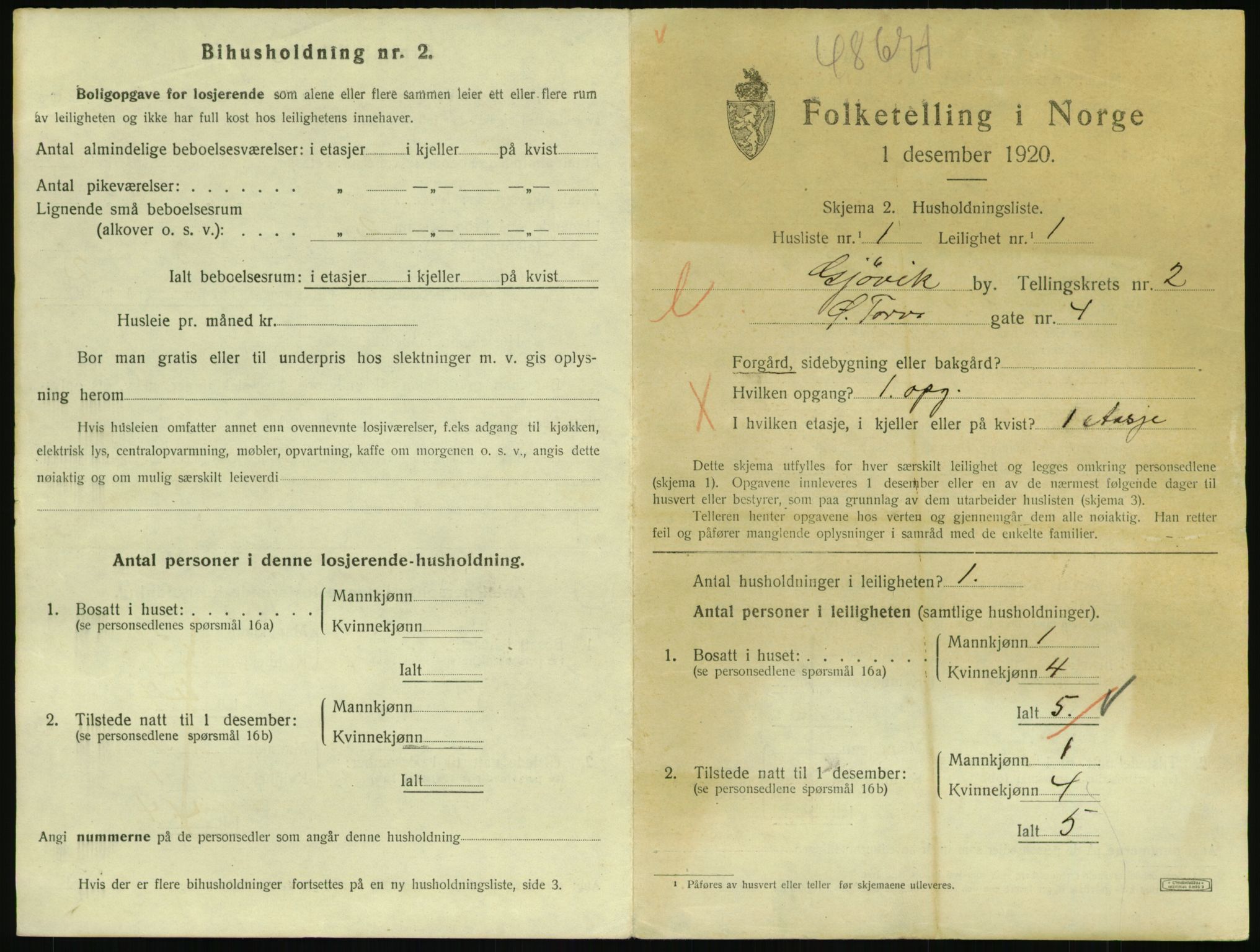 SAH, 1920 census for Gjøvik, 1920, p. 988