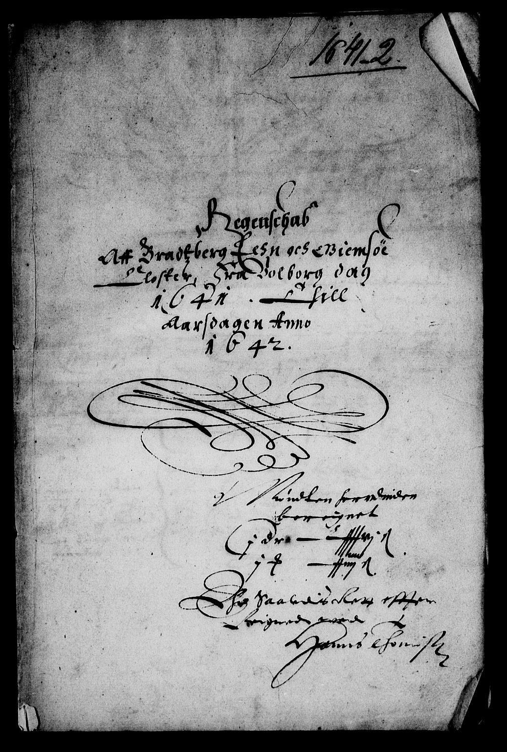 Rentekammeret inntil 1814, Reviderte regnskaper, Lensregnskaper, AV/RA-EA-5023/R/Rb/Rbp/L0026: Bratsberg len, 1641-1642