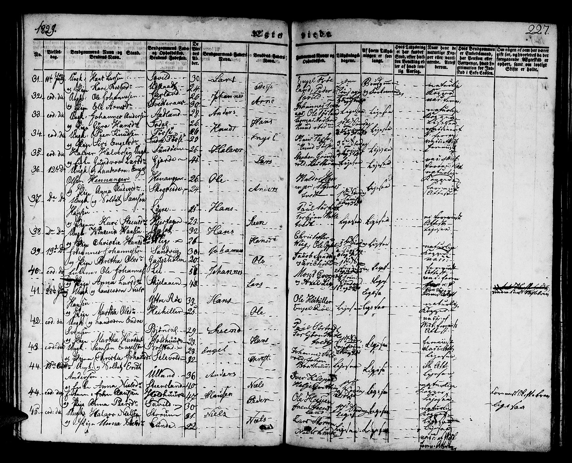 Os sokneprestembete, AV/SAB-A-99929: Parish register (official) no. A 14, 1826-1839, p. 227