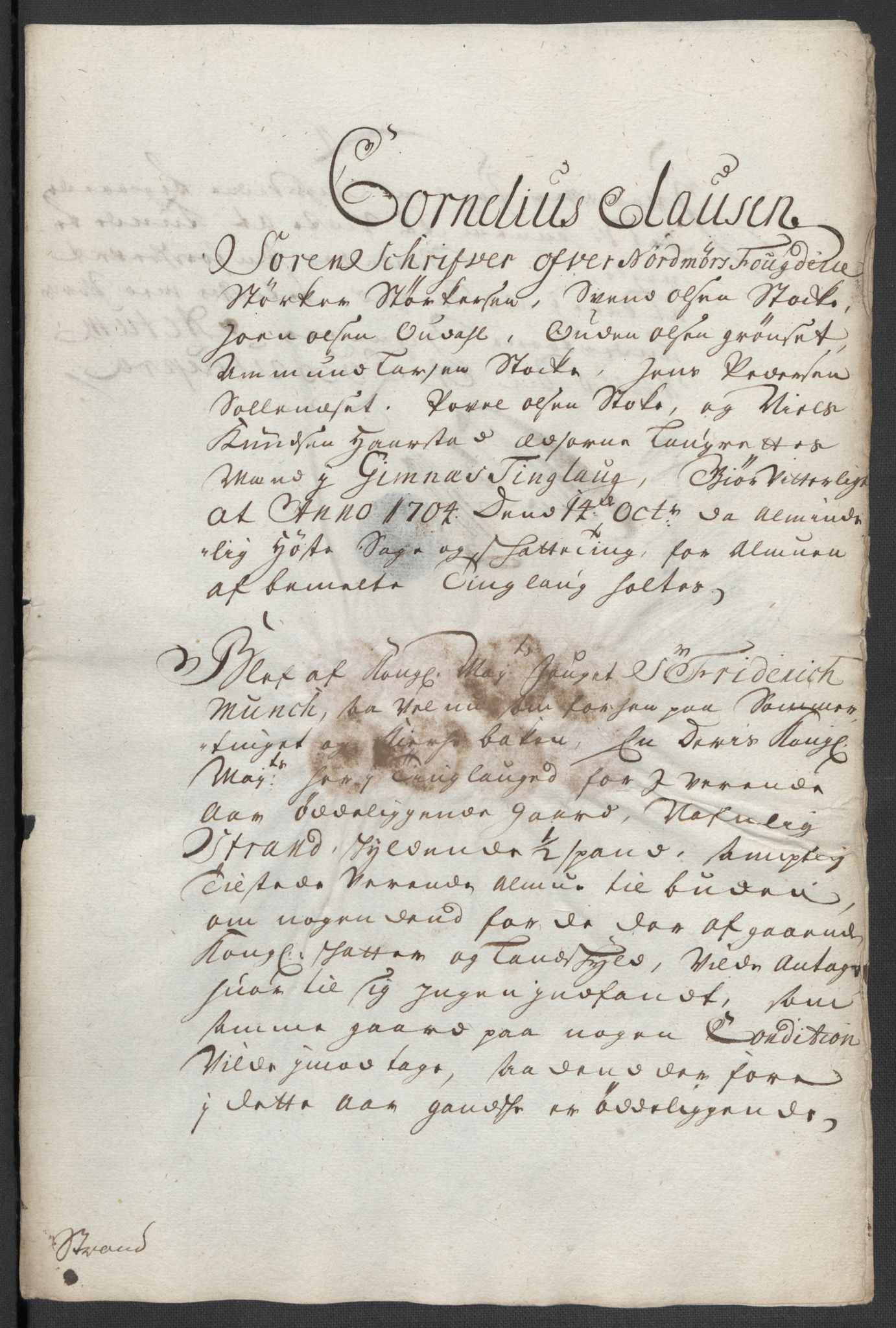 Rentekammeret inntil 1814, Reviderte regnskaper, Fogderegnskap, AV/RA-EA-4092/R56/L3740: Fogderegnskap Nordmøre, 1703-1704, p. 365