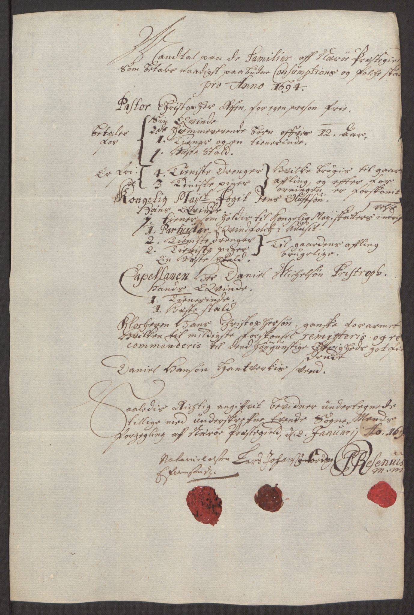 Rentekammeret inntil 1814, Reviderte regnskaper, Fogderegnskap, RA/EA-4092/R64/L4424: Fogderegnskap Namdal, 1692-1695, p. 360