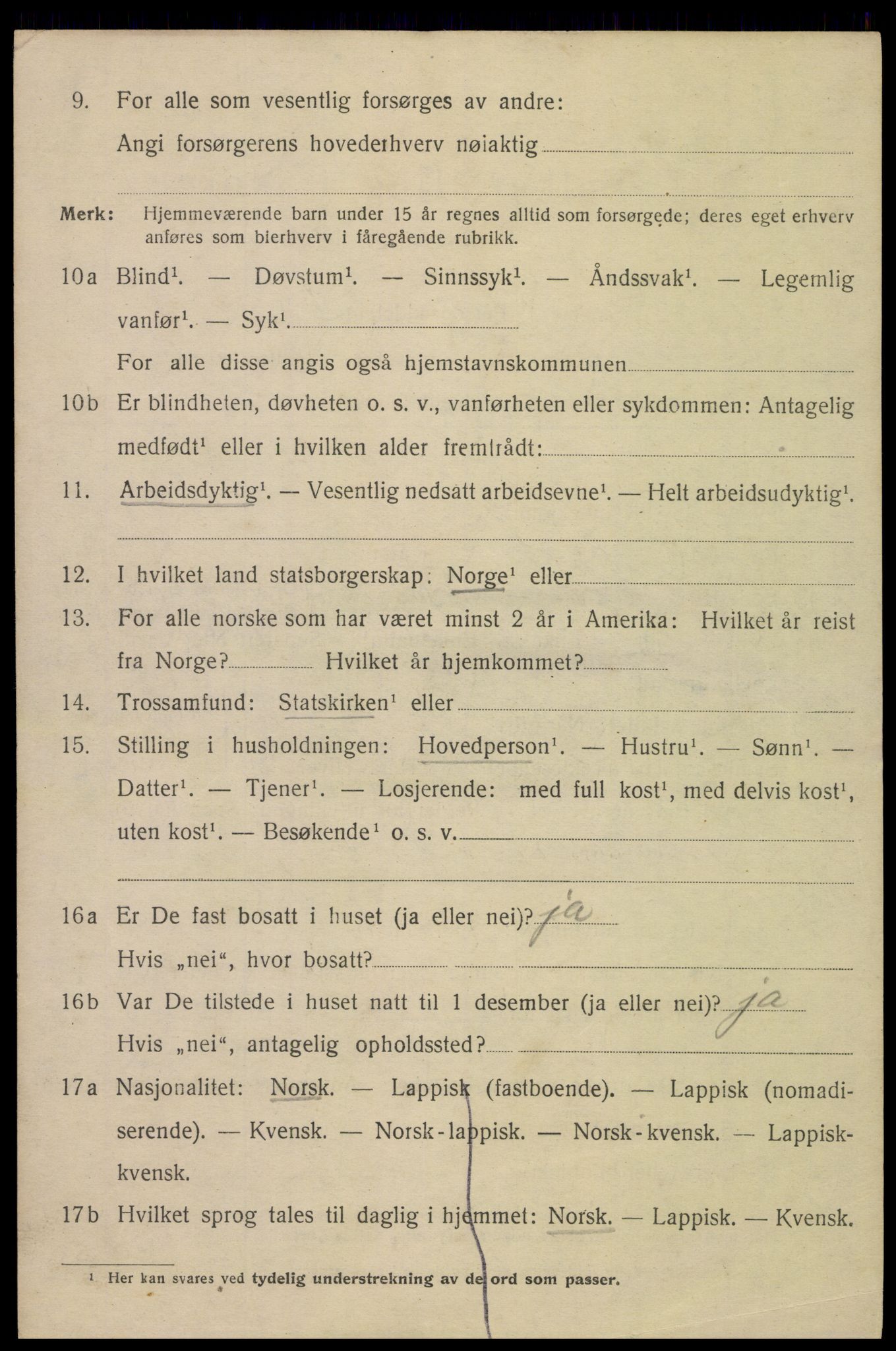 SAT, 1920 census for Narvik, 1920, p. 11745