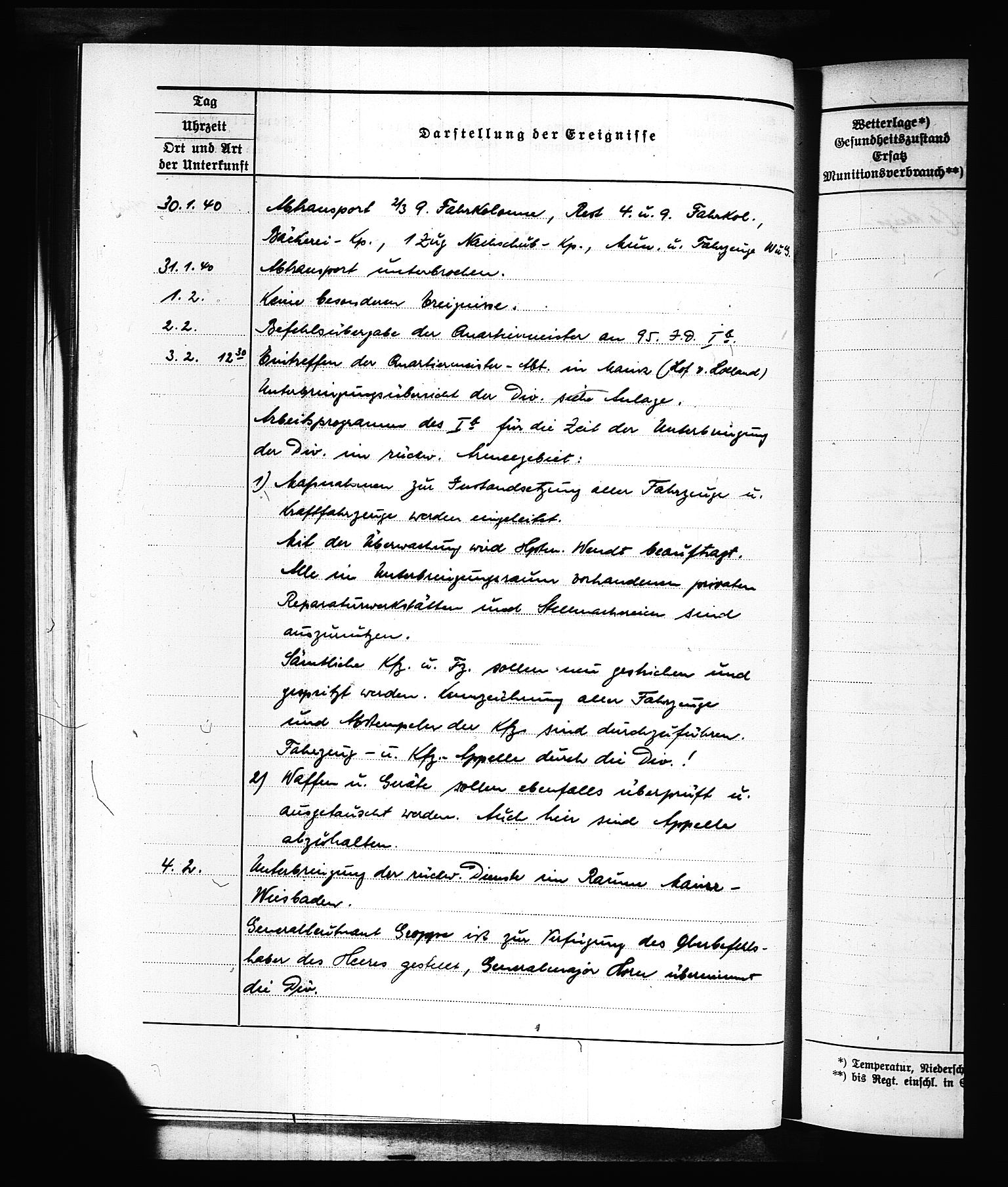 Documents Section, AV/RA-RAFA-2200/V/L0088: Amerikansk mikrofilm "Captured German Documents".
Box No. 727.  FKA jnr. 601/1954., 1939-1940, p. 44