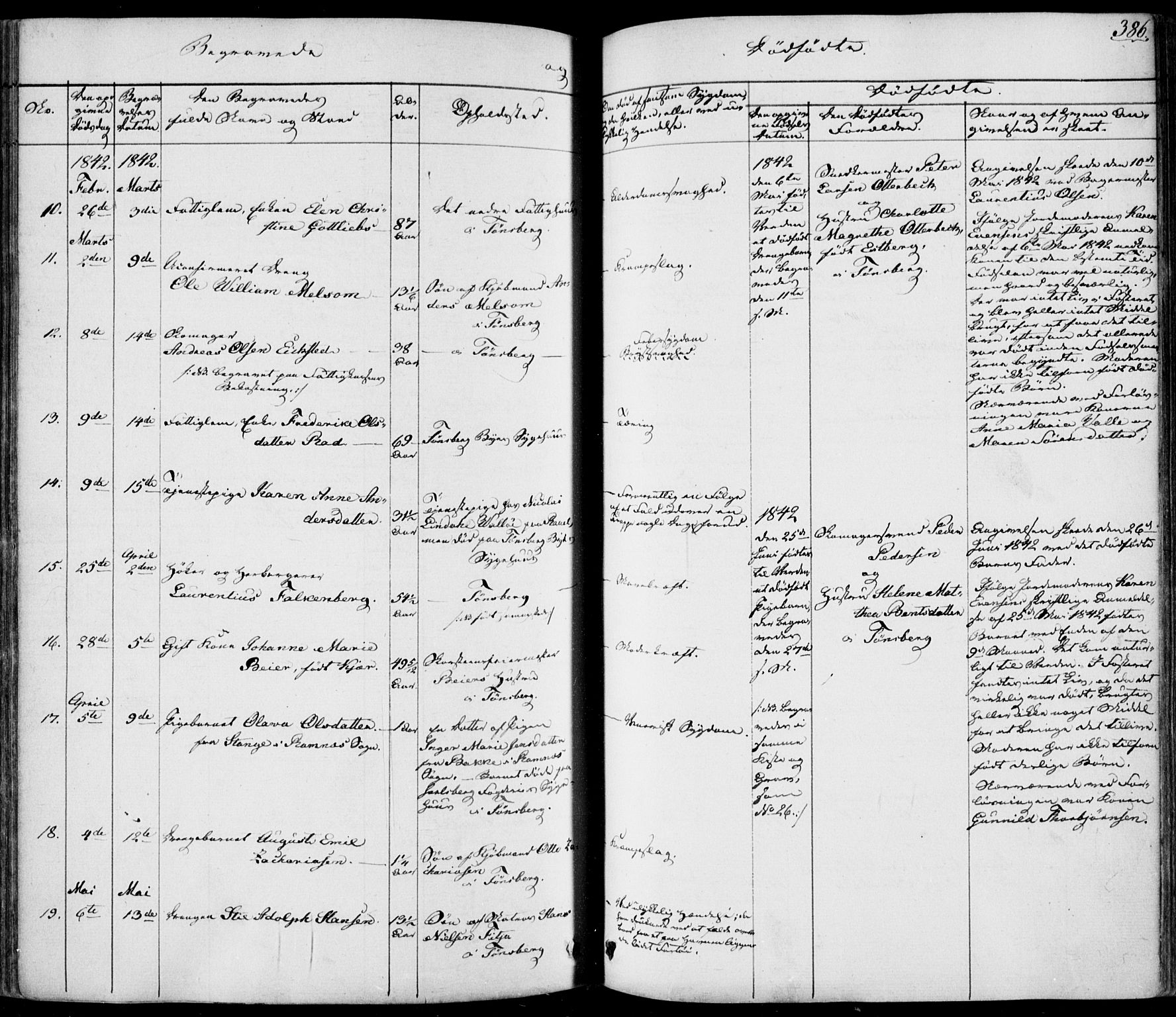 Tønsberg kirkebøker, AV/SAKO-A-330/F/Fa/L0006: Parish register (official) no. I 6, 1836-1844, p. 386