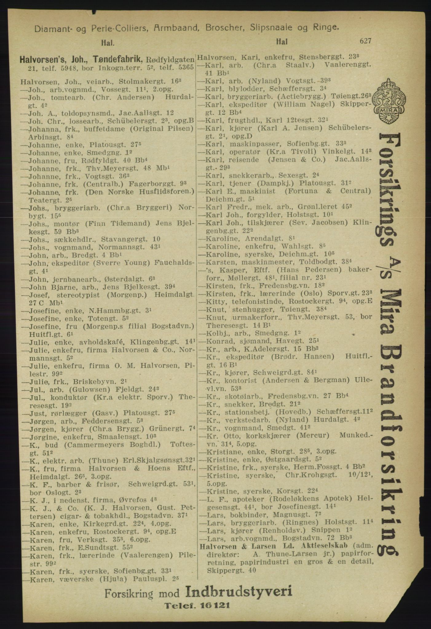 Kristiania/Oslo adressebok, PUBL/-, 1918, p. 652