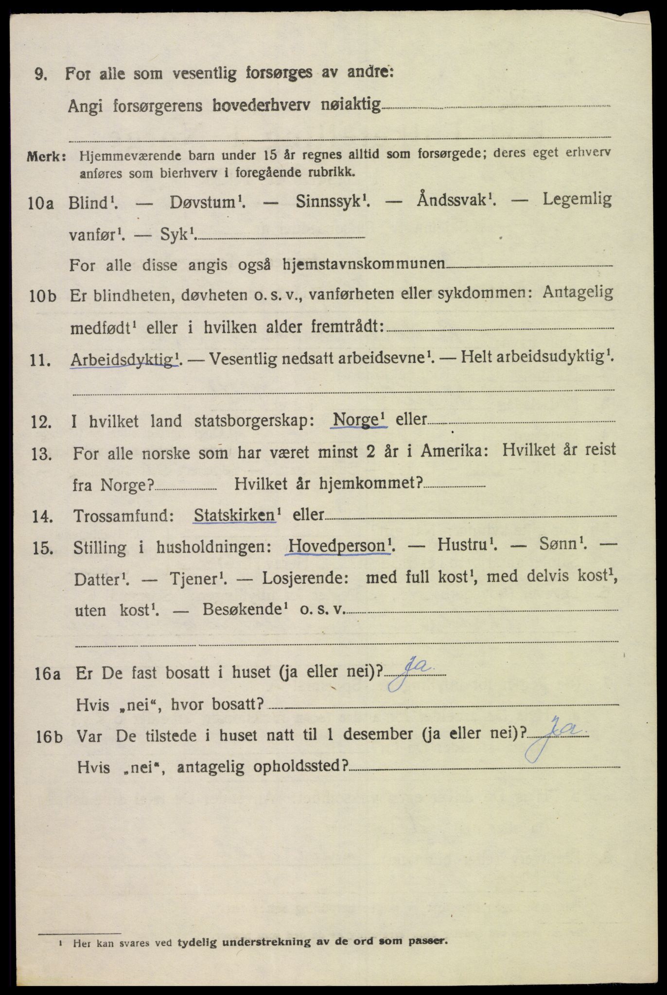 SAK, 1920 census for Søgne, 1920, p. 5932