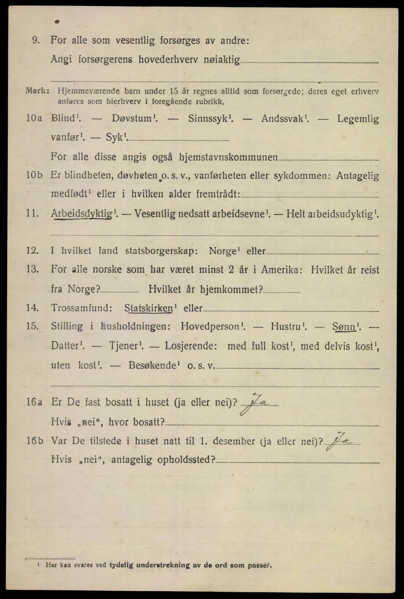 SAKO, 1920 census for Flesberg, 1920, p. 3846