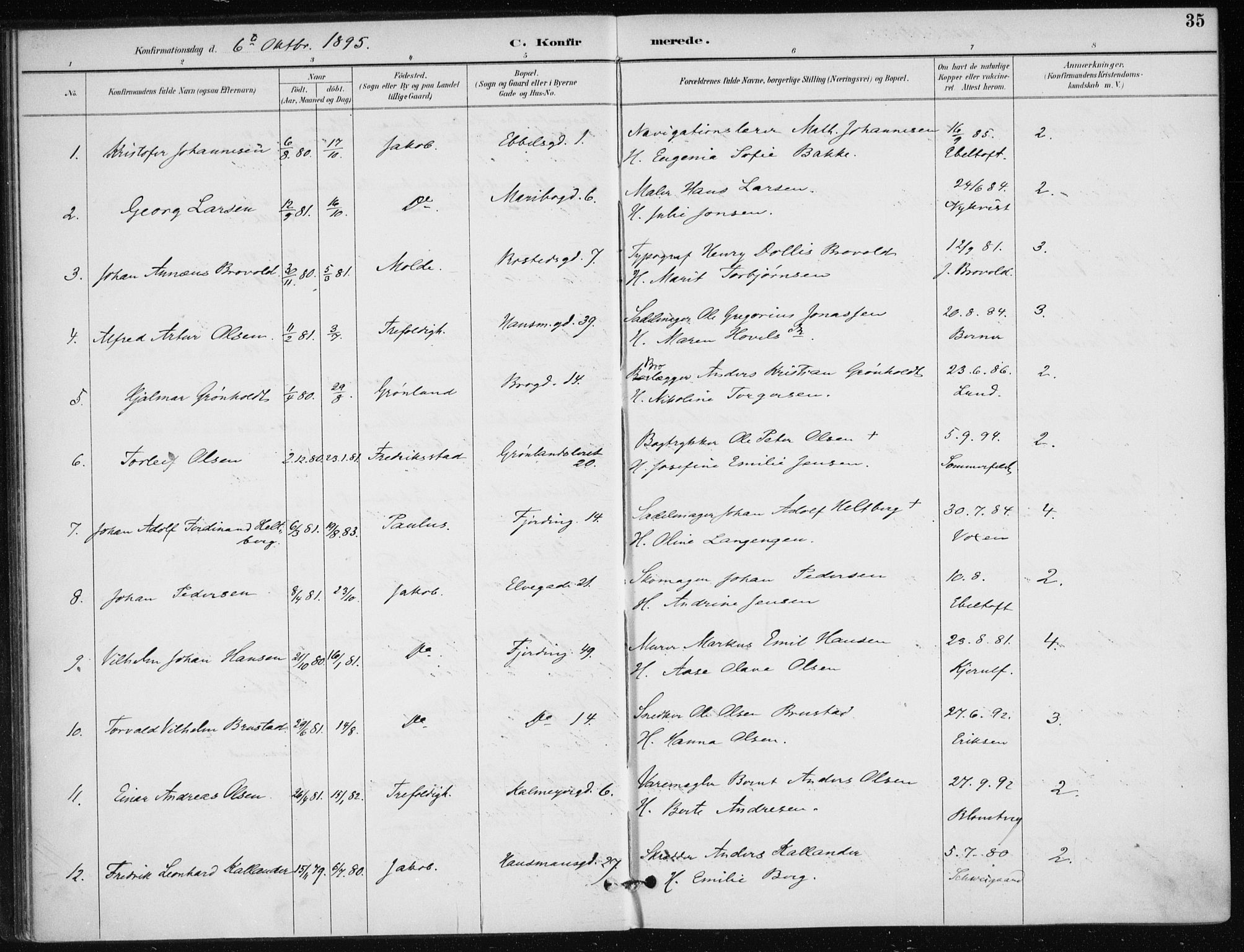 Jakob prestekontor Kirkebøker, AV/SAO-A-10850/F/Fa/L0008: Parish register (official) no. 8, 1892-1924, p. 35