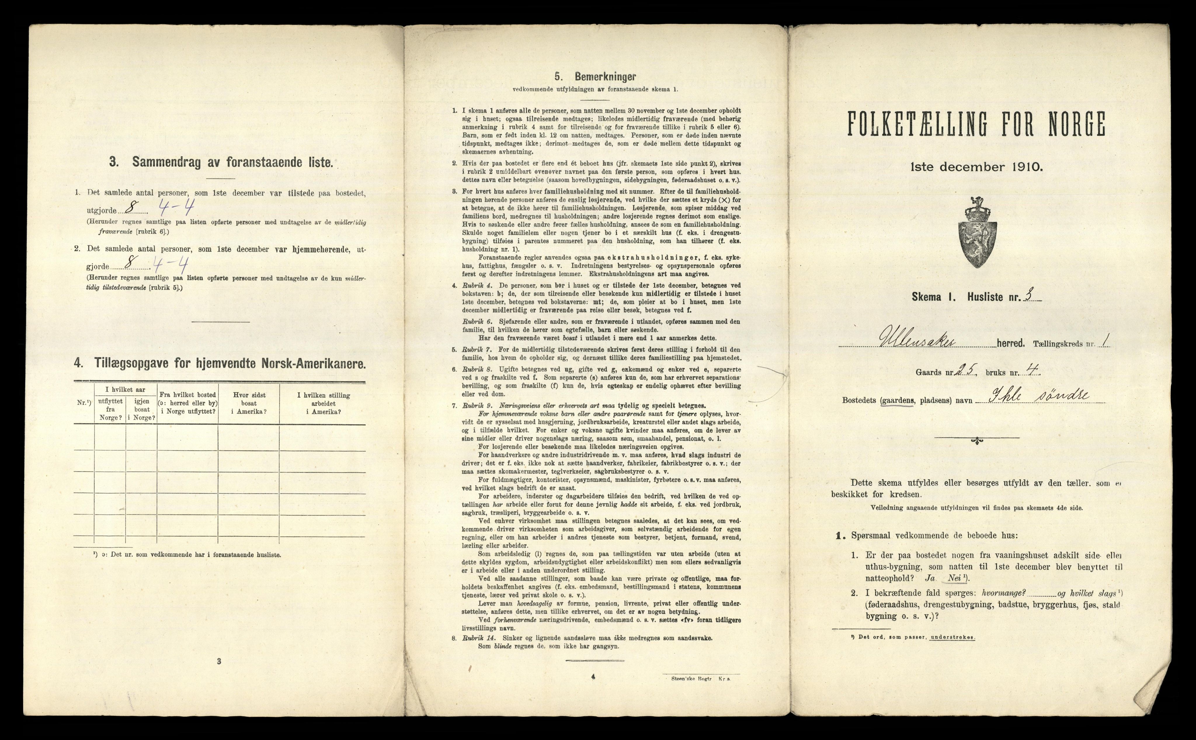 RA, 1910 census for Ullensaker, 1910, p. 57