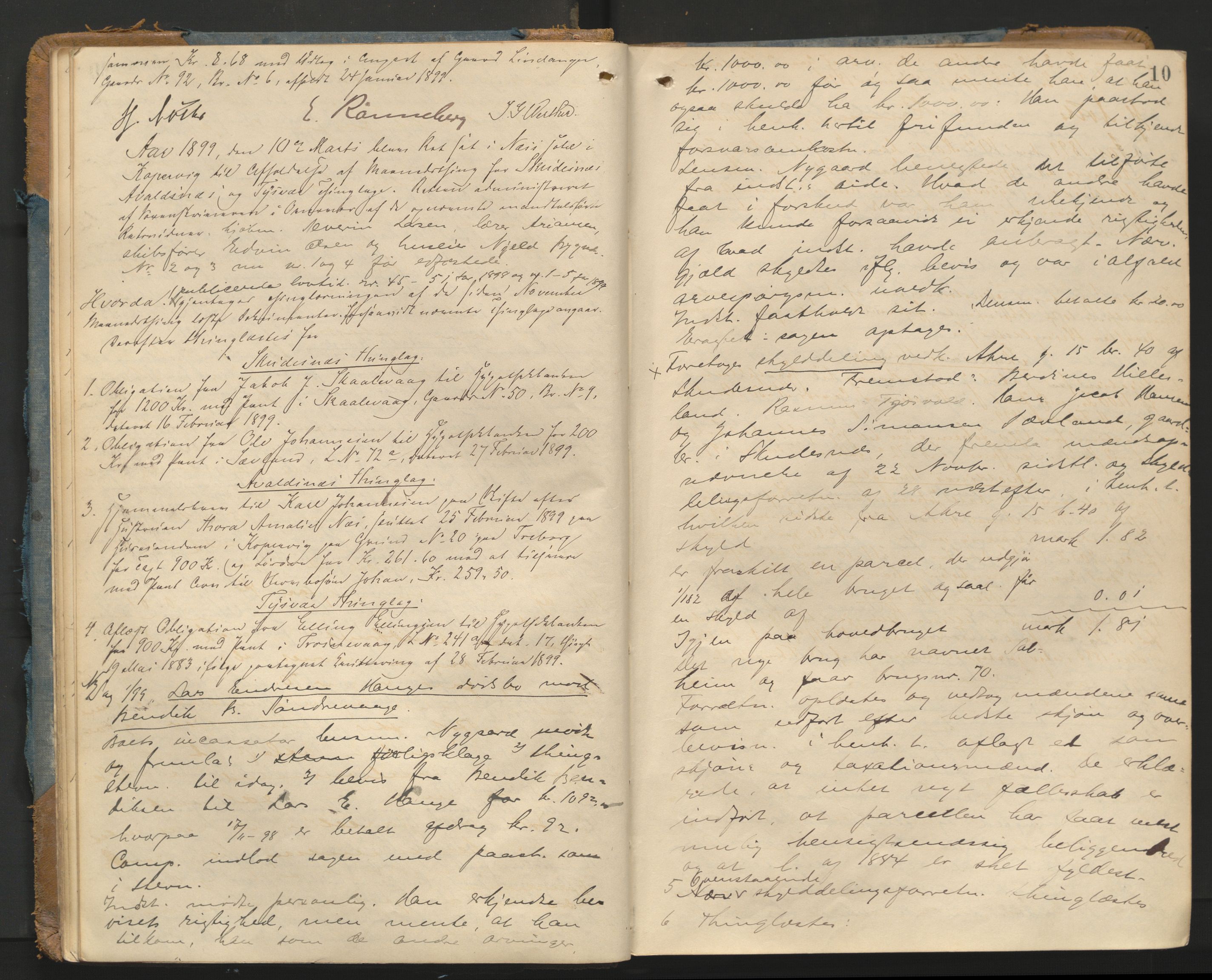 Karmsund sorenskriveri, AV/SAST-A-100311/01/I/IA/IAB/L0011: TINGBOK, 1898-1903, p. 9b-10a