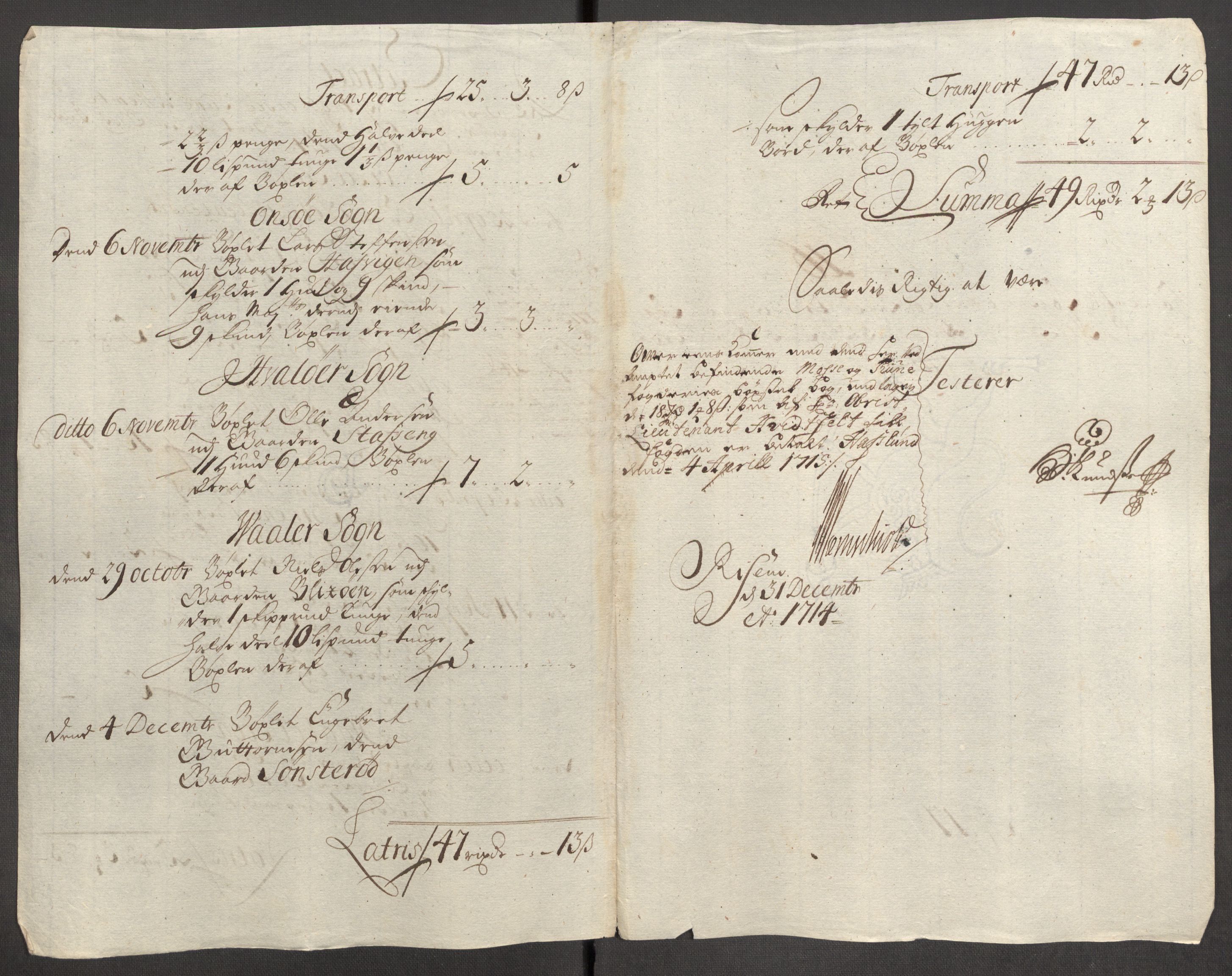 Rentekammeret inntil 1814, Reviderte regnskaper, Fogderegnskap, AV/RA-EA-4092/R04/L0138: Fogderegnskap Moss, Onsøy, Tune, Veme og Åbygge, 1713-1714, p. 419