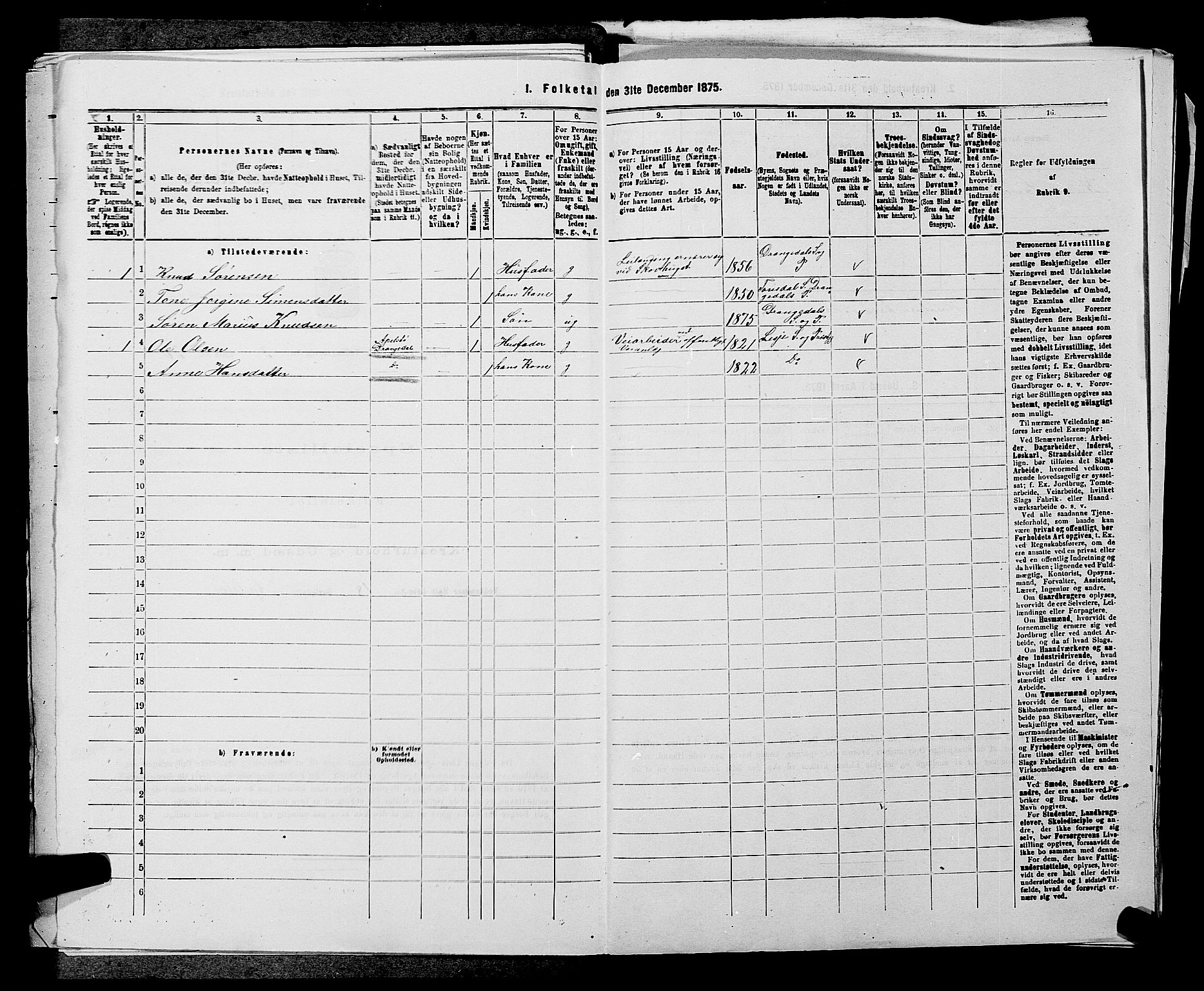SAKO, 1875 census for 0817P Drangedal, 1875, p. 389