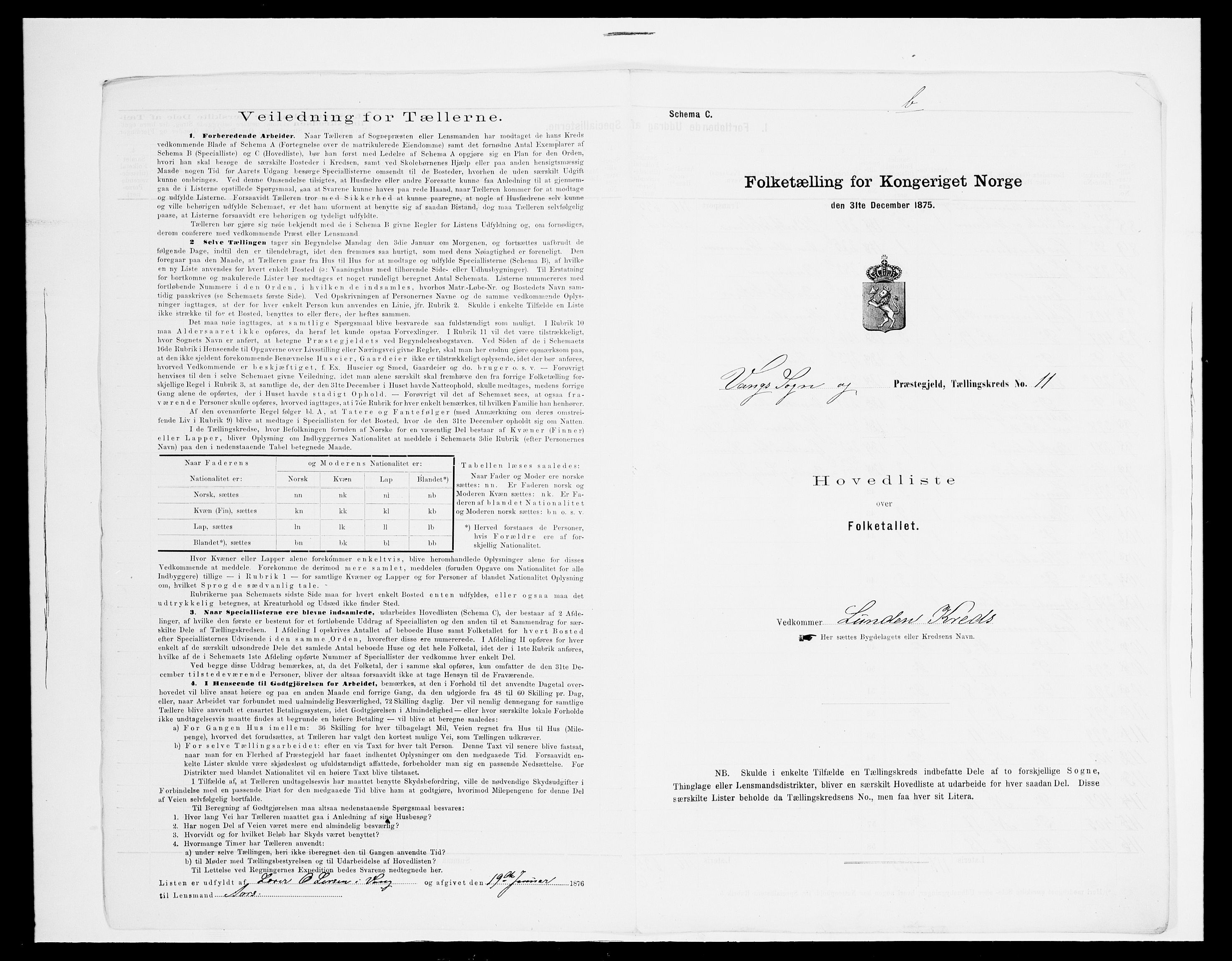 SAH, 1875 census for 0414L Vang/Vang og Furnes, 1875, p. 82