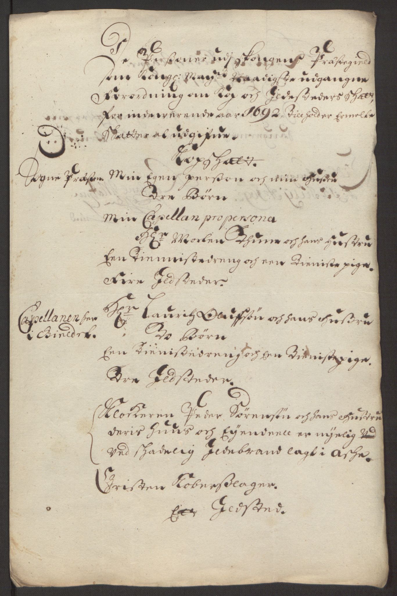 Rentekammeret inntil 1814, Reviderte regnskaper, Fogderegnskap, AV/RA-EA-4092/R62/L4185: Fogderegnskap Stjørdal og Verdal, 1692, p. 149