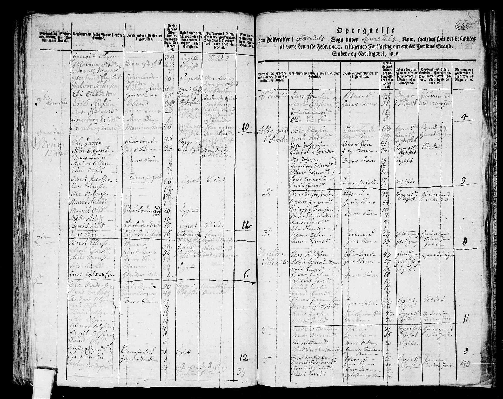 RA, 1801 census for 1563P Sunndal, 1801, p. 629b-630a