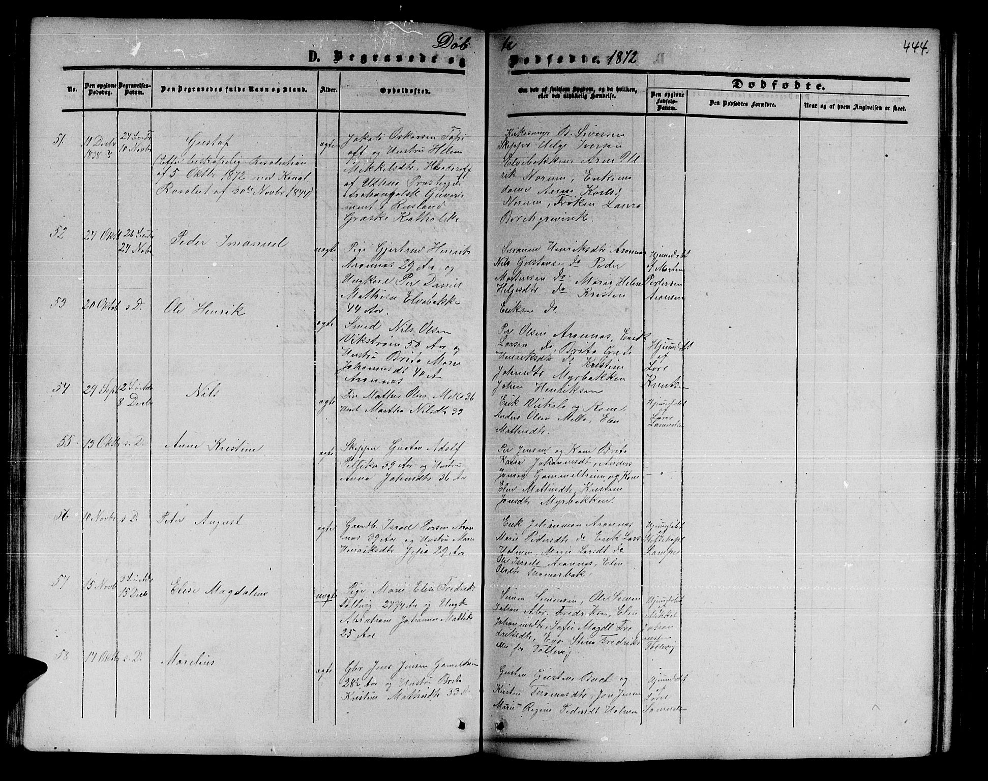 Alta sokneprestkontor, SATØ/S-1338/H/Hb/L0001.klokk: Parish register (copy) no. 1, 1858-1878, p. 443-444