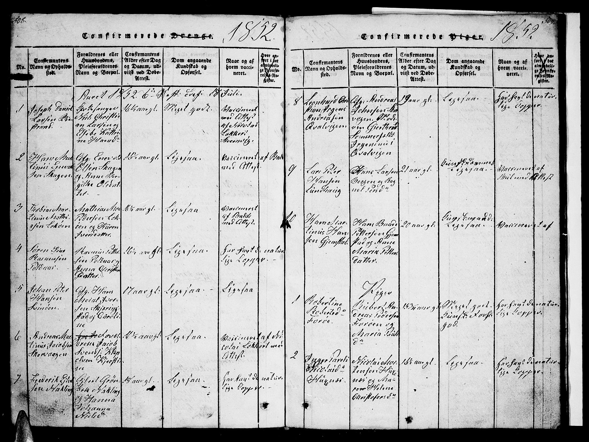 Ministerialprotokoller, klokkerbøker og fødselsregistre - Nordland, AV/SAT-A-1459/891/L1312: Parish register (copy) no. 891C01, 1820-1856, p. 508-509