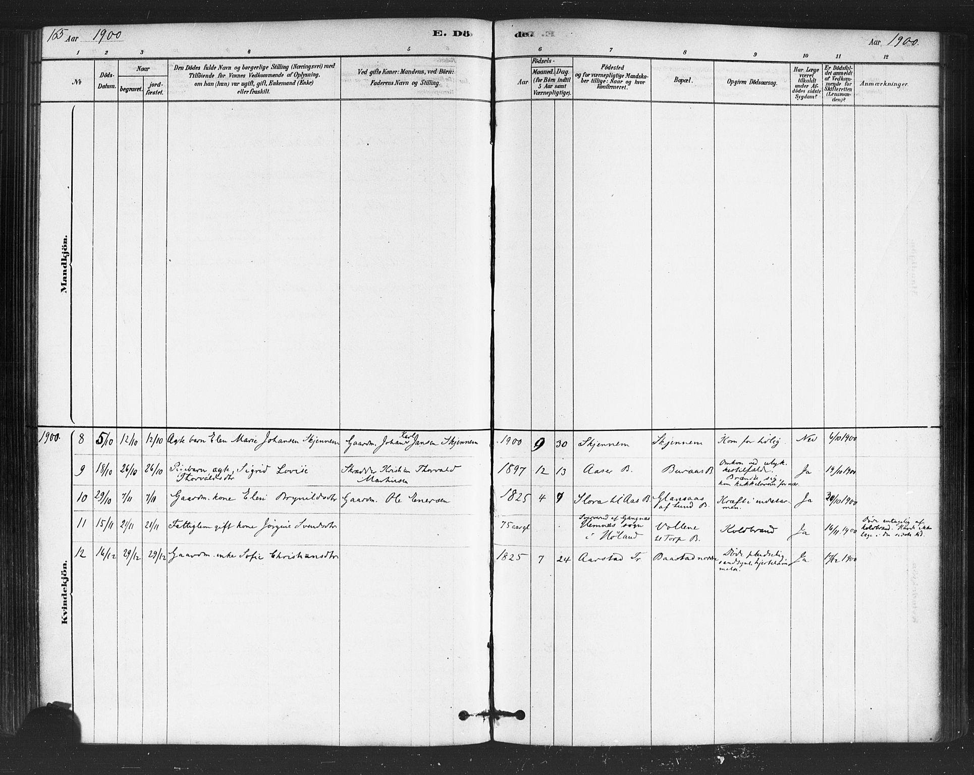 Trøgstad prestekontor Kirkebøker, AV/SAO-A-10925/F/Fb/L0001: Parish register (official) no. II 1, 1878-1902, p. 165