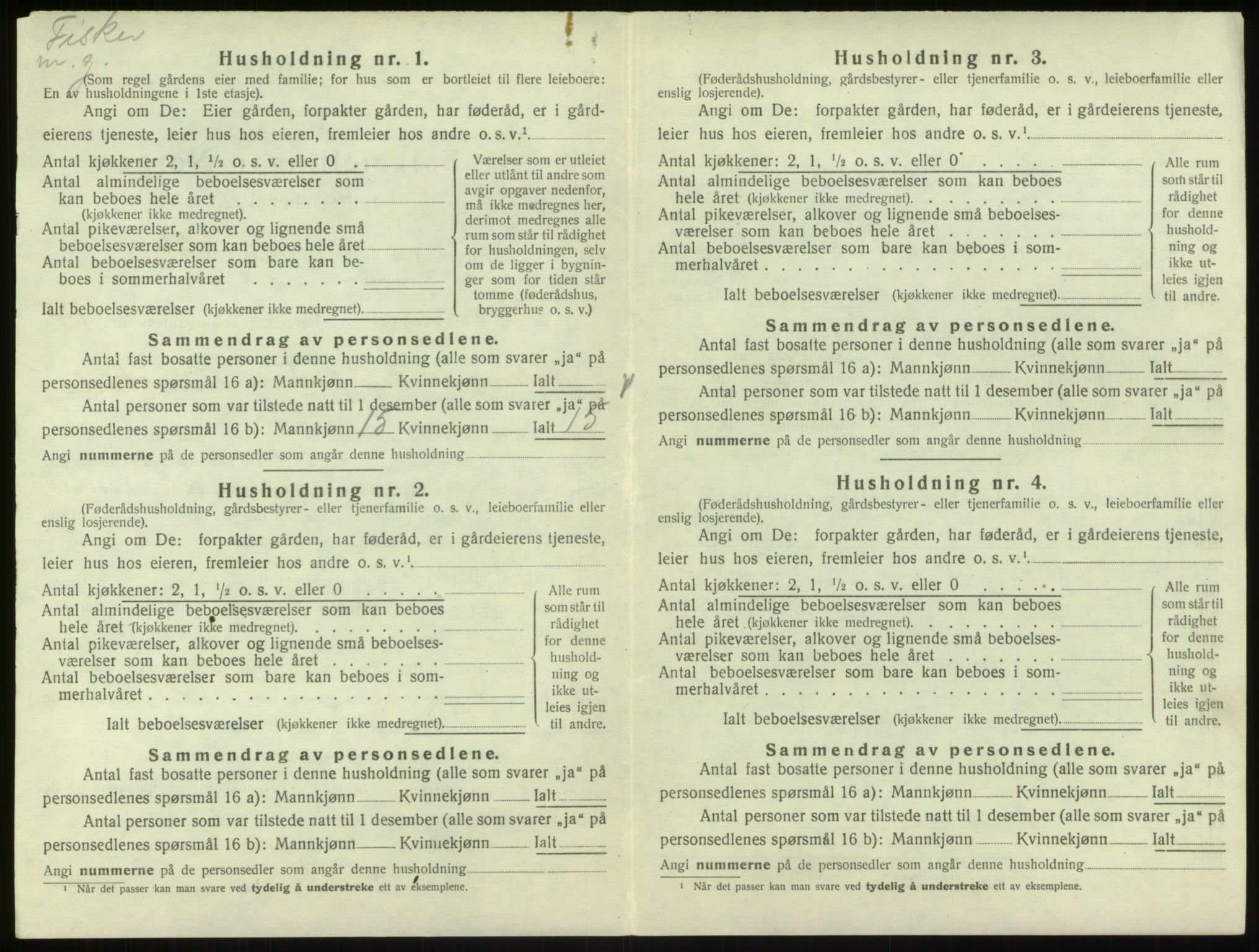 SAB, 1920 census for Hosanger, 1920, p. 767