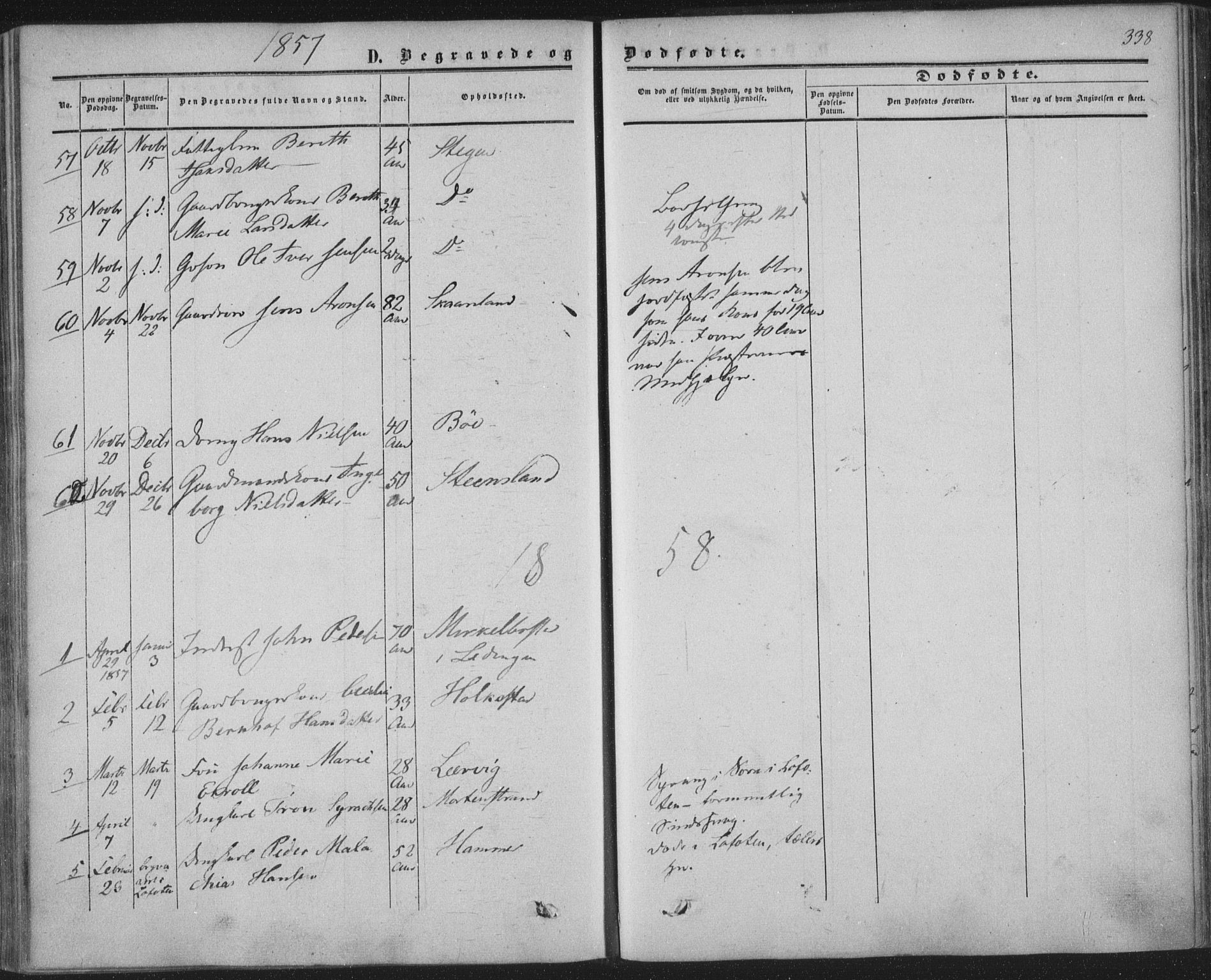 Ministerialprotokoller, klokkerbøker og fødselsregistre - Nordland, AV/SAT-A-1459/855/L0800: Parish register (official) no. 855A08, 1852-1864, p. 338