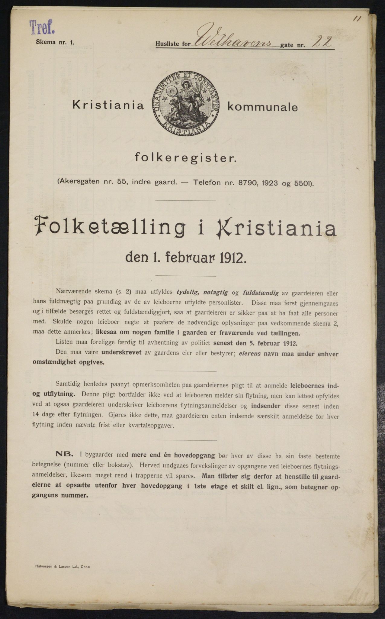 OBA, Municipal Census 1912 for Kristiania, 1912, p. 127693