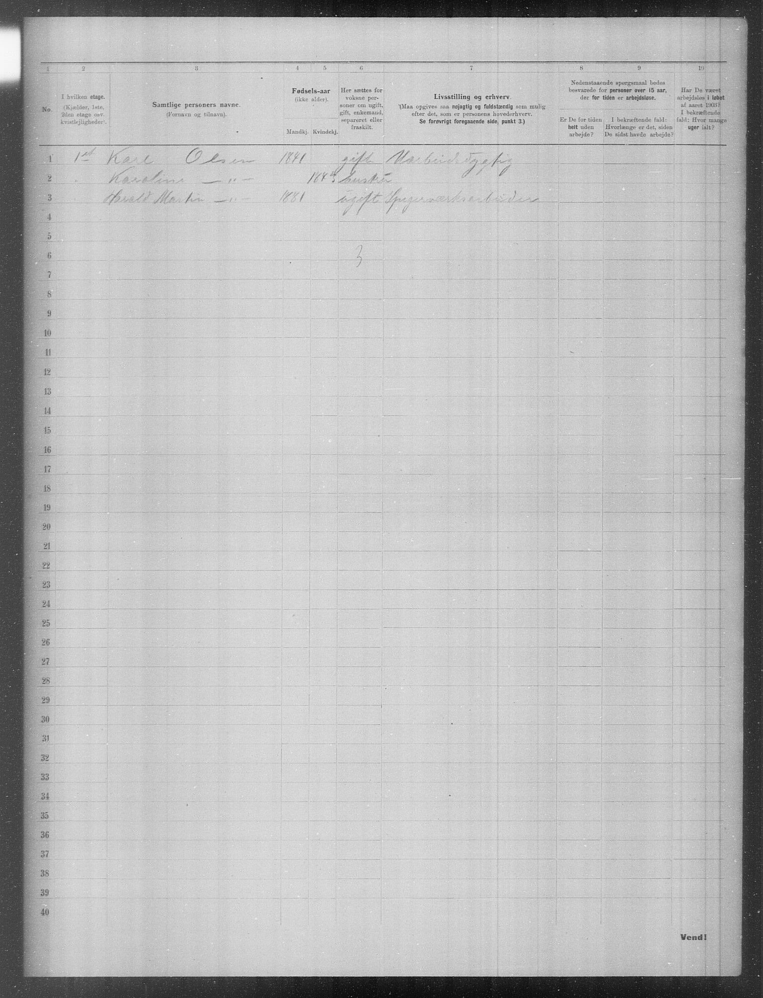 OBA, Municipal Census 1903 for Kristiania, 1903, p. 12360