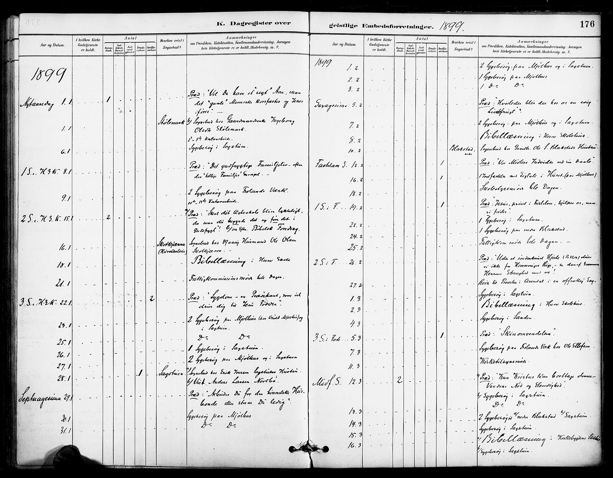 Froland sokneprestkontor, AV/SAK-1111-0013/F/Fa/L0004: Parish register (official) no. A 4, 1882-1906, p. 176