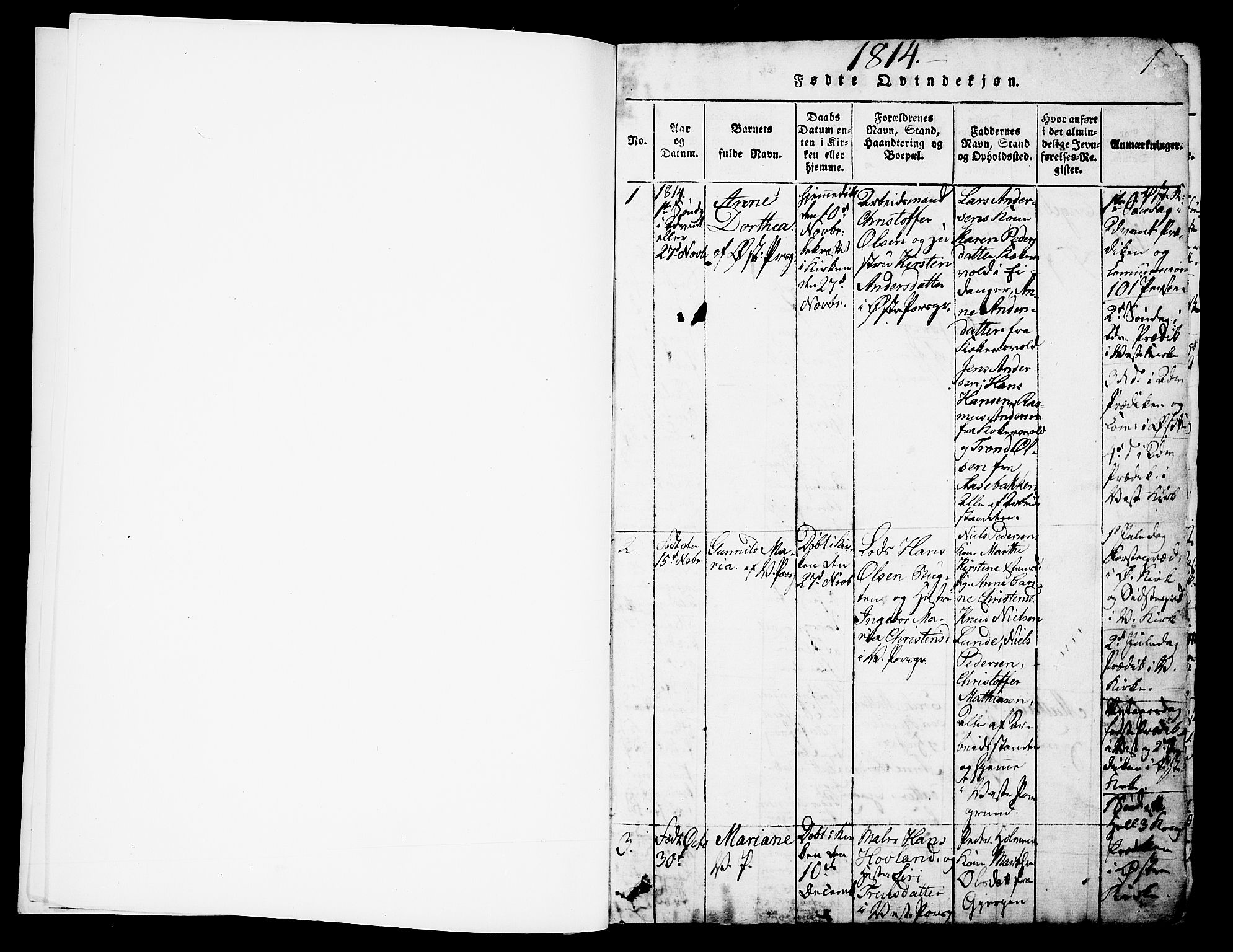 Porsgrunn kirkebøker , SAKO/A-104/G/Gb/L0001: Parish register (copy) no. II 1, 1817-1828, p. 0-1