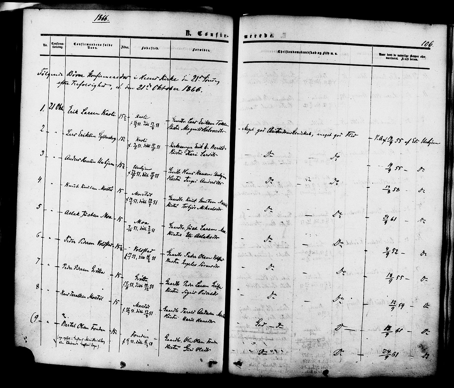 Ministerialprotokoller, klokkerbøker og fødselsregistre - Møre og Romsdal, SAT/A-1454/545/L0586: Parish register (official) no. 545A02, 1854-1877, p. 106