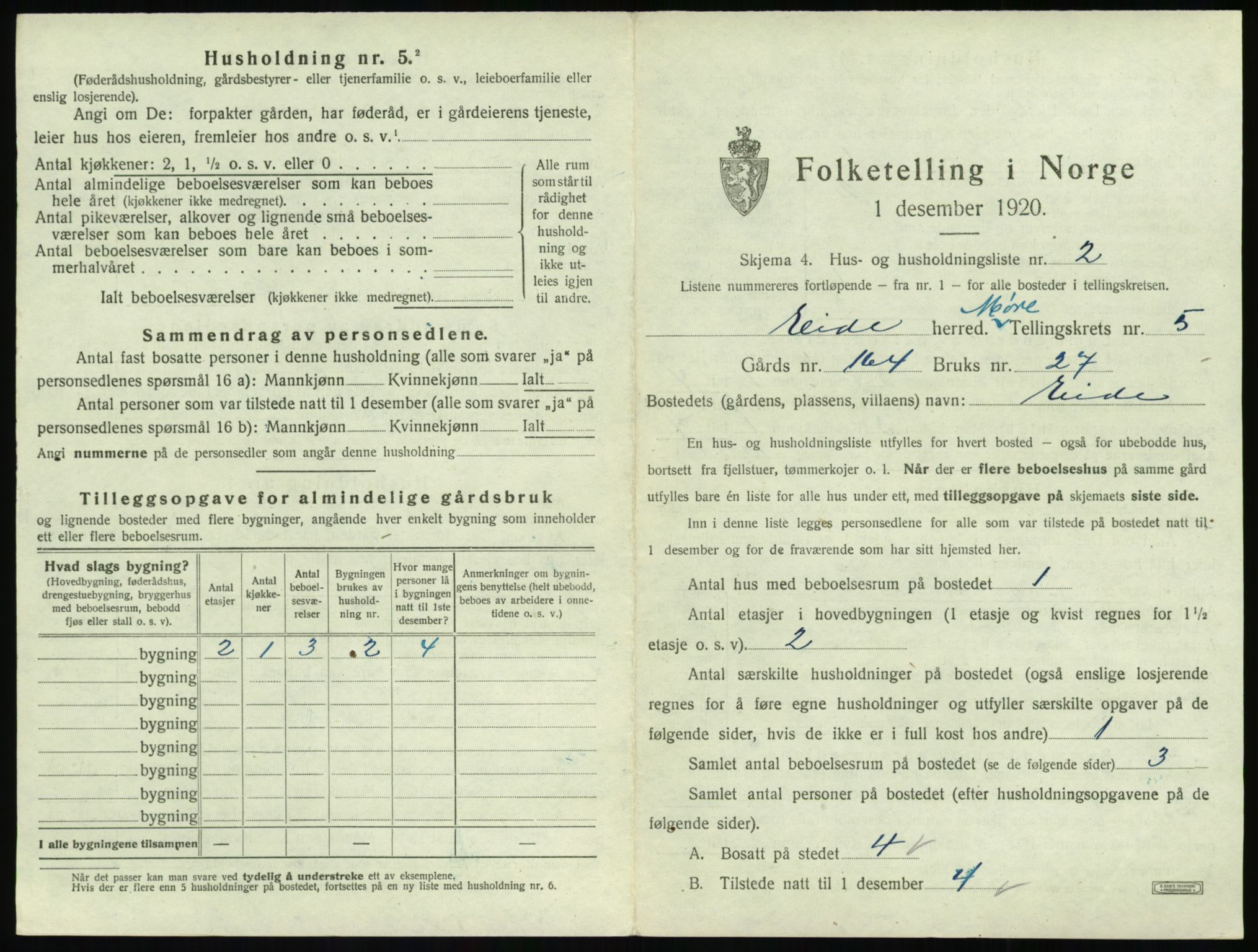 SAT, 1920 census for Eid (MR), 1920, p. 311