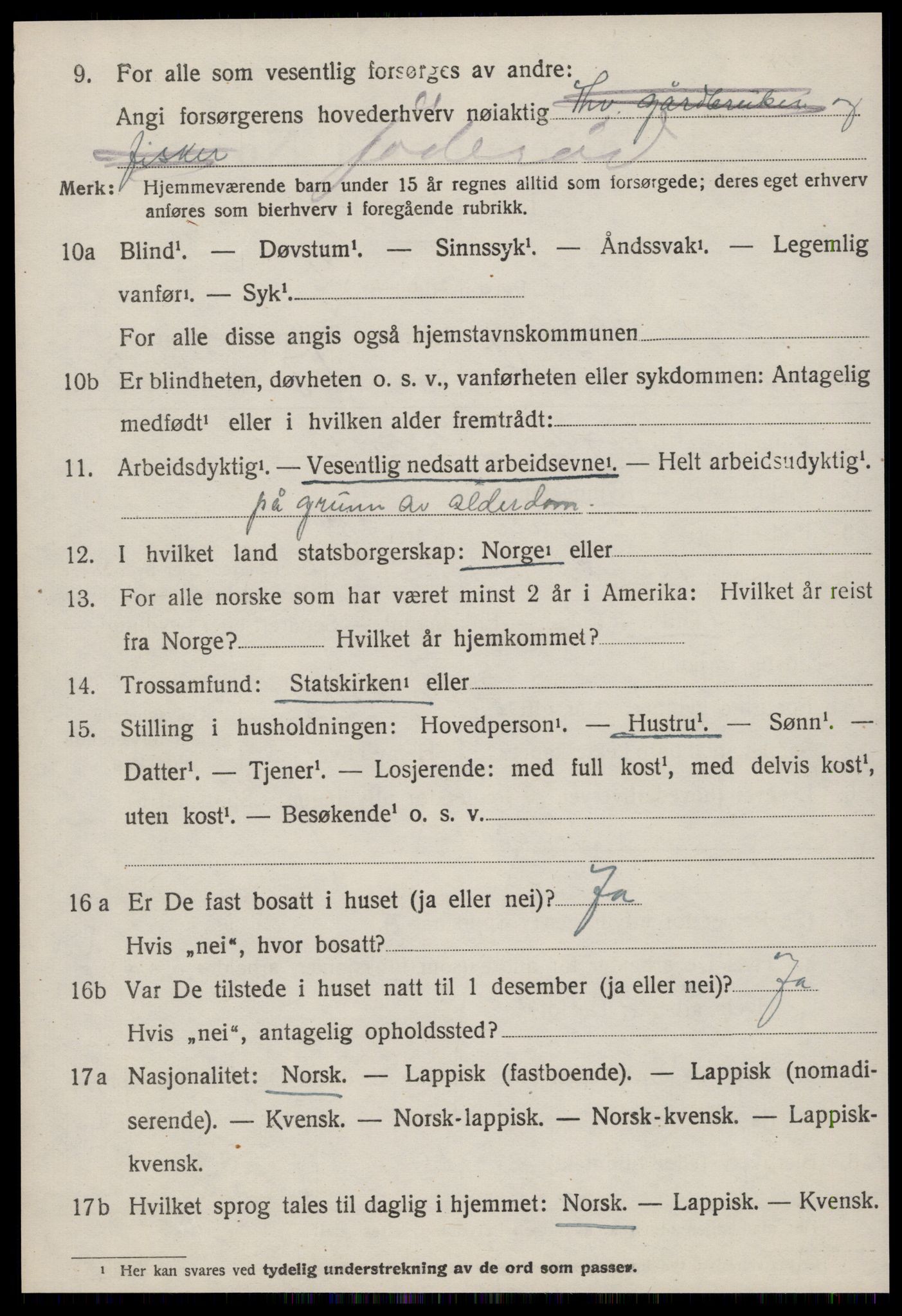 SAT, 1920 census for Stjørna, 1920, p. 3851