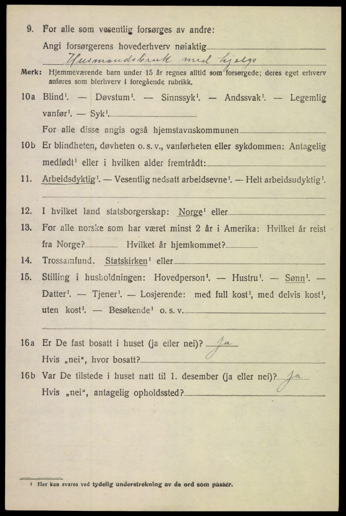 SAH, 1920 census for Nord-Fron, 1920, p. 4031