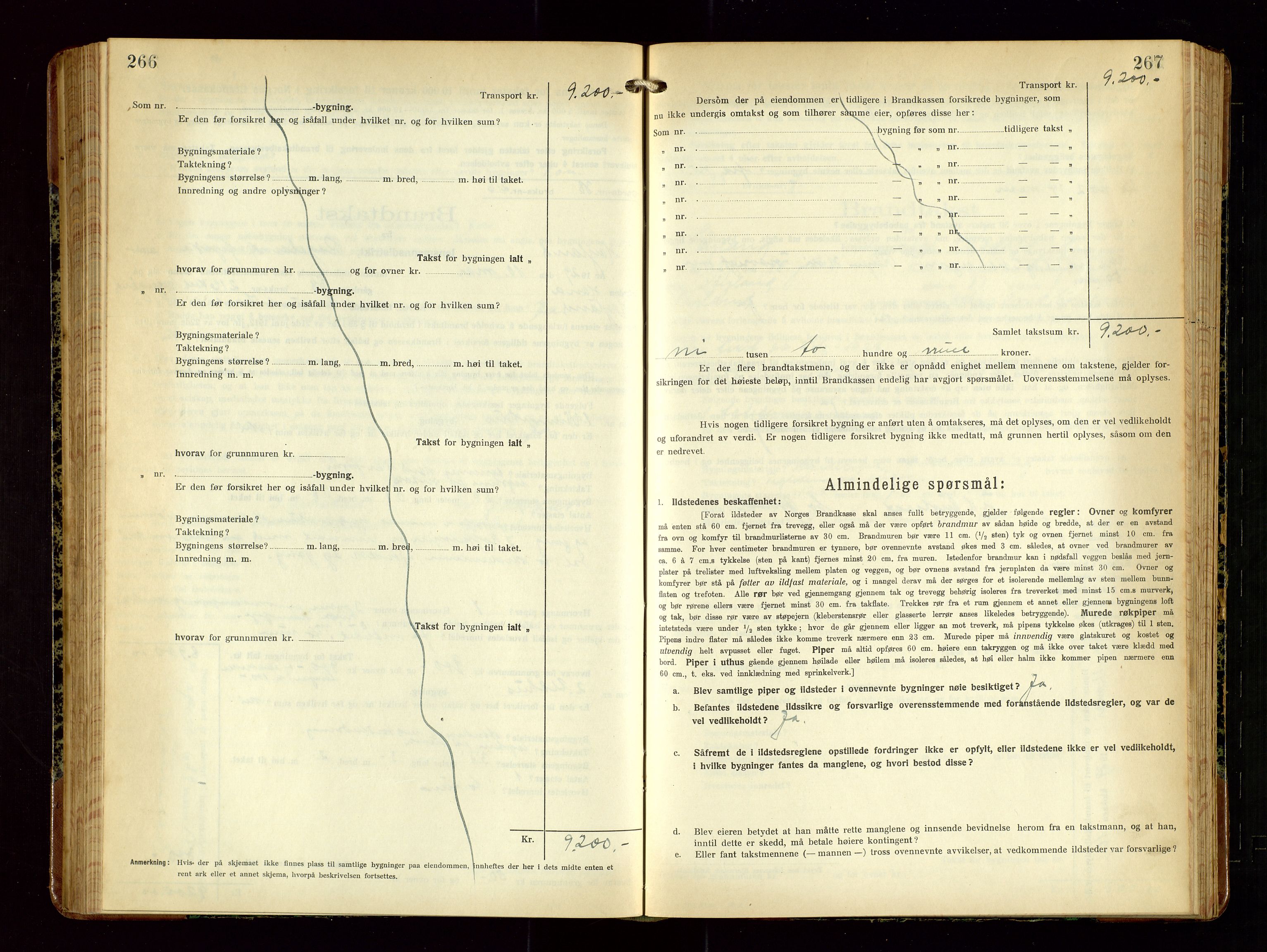 Høyland/Sandnes lensmannskontor, AV/SAST-A-100166/Gob/L0004: "Brandtakstprotokol", 1924-1933, p. 266-267