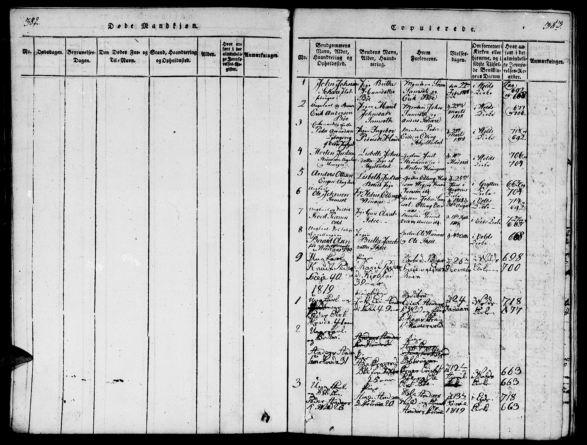 Ministerialprotokoller, klokkerbøker og fødselsregistre - Møre og Romsdal, AV/SAT-A-1454/543/L0563: Parish register (copy) no. 543C01, 1818-1836, p. 382-383