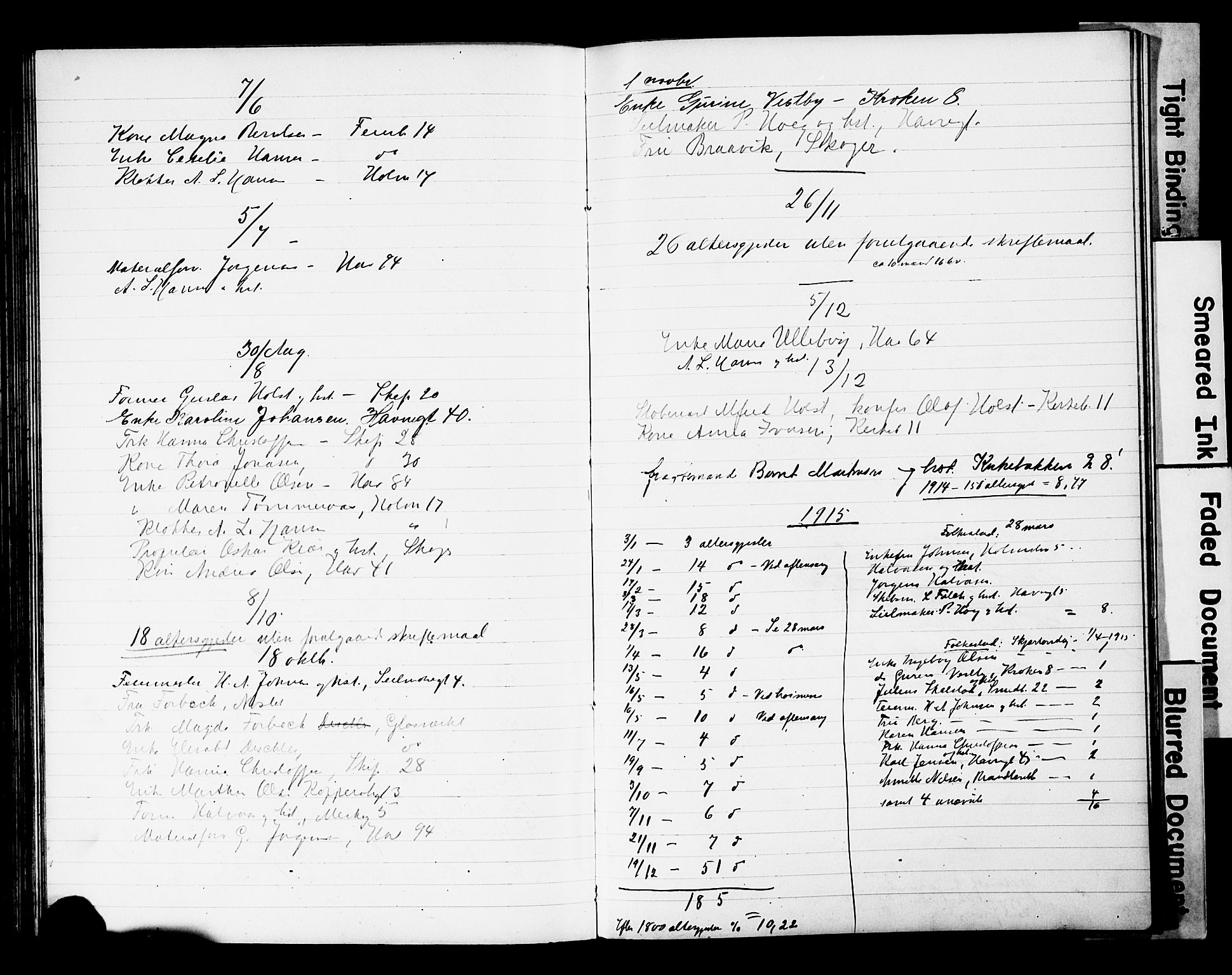 Strømsø kirkebøker, SAKO/A-246/Y/Yb/L0002: Parish register draft no. II 2, 1907-1915
