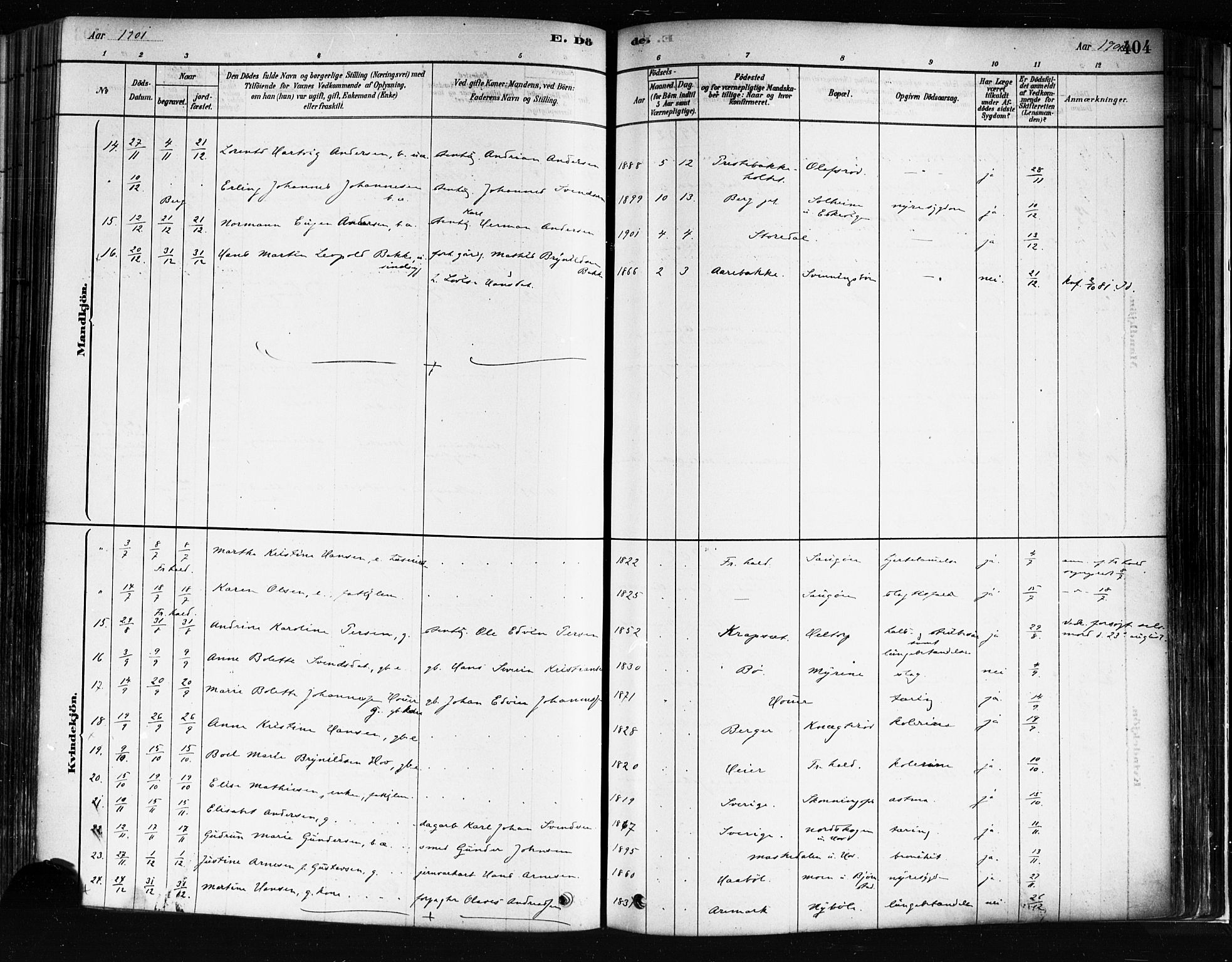 Idd prestekontor Kirkebøker, SAO/A-10911/F/Fc/L0006b: Parish register (official) no. III 6B, 1878-1903, p. 404