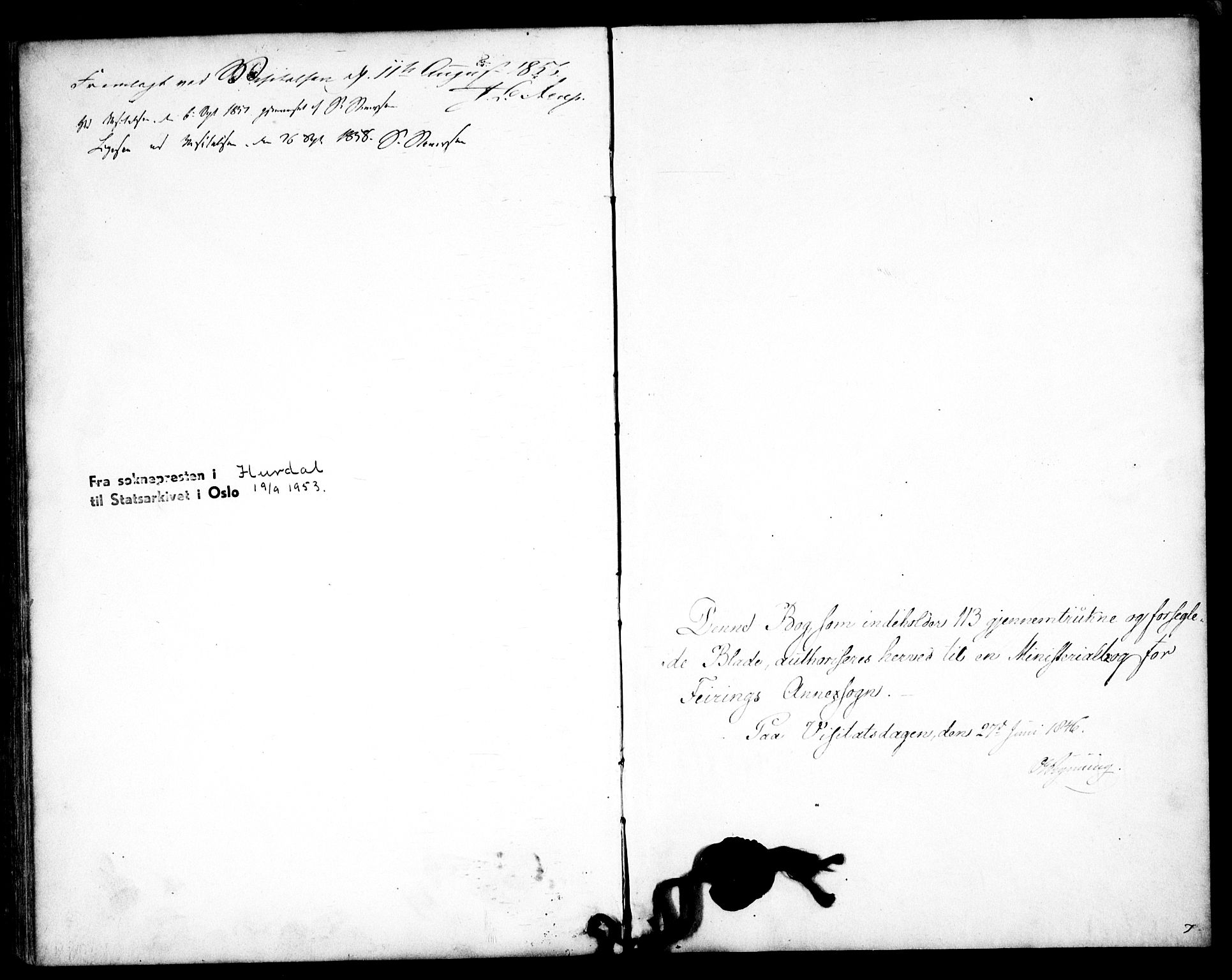Hurdal prestekontor Kirkebøker, SAO/A-10889/F/Fb/L0001: Parish register (official) no. II 1, 1846-1859
