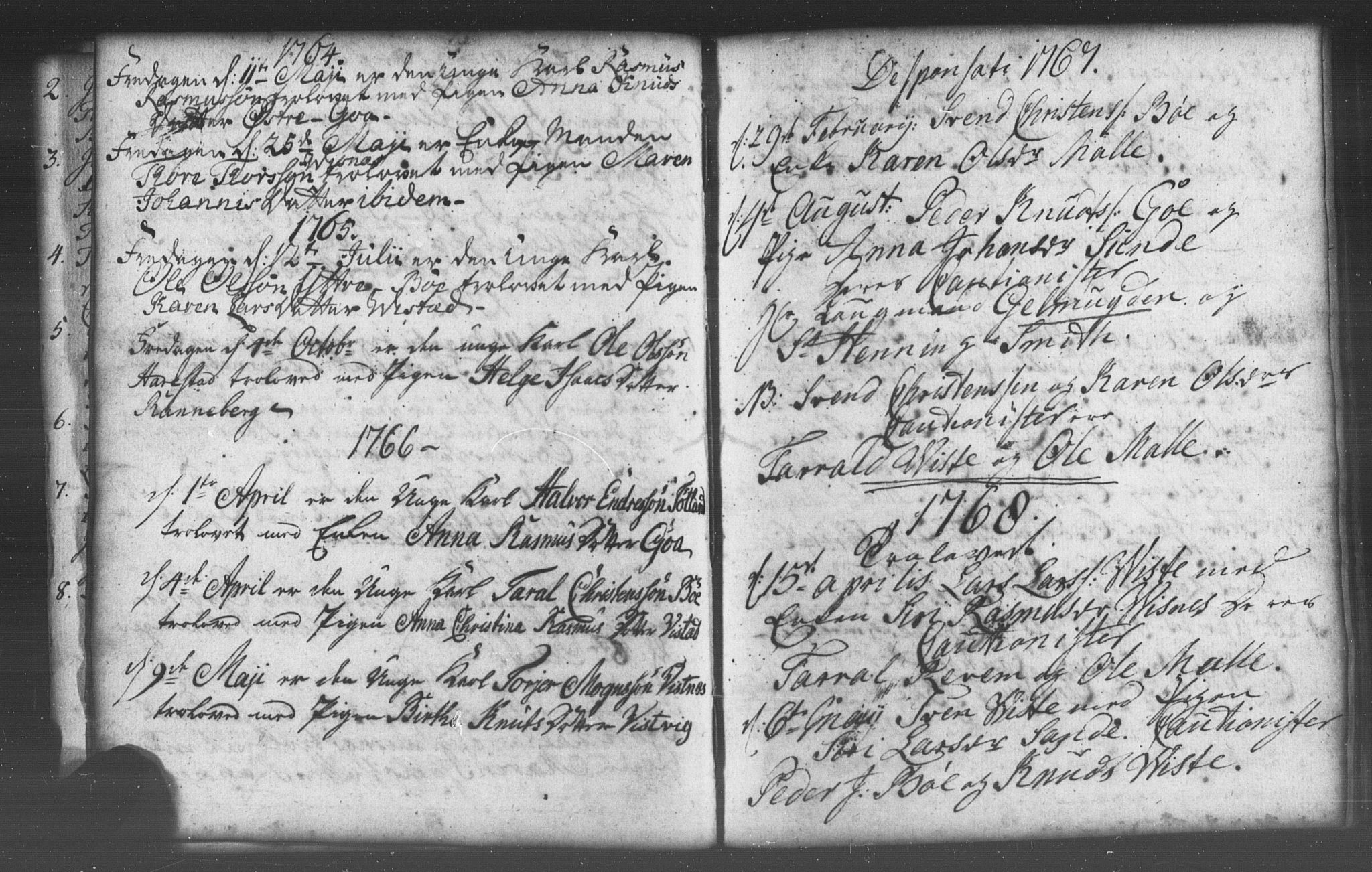 Domkirken sokneprestkontor, AV/SAST-A-101812/001/30/30BB/L0005: Parish register (copy) no. B 5 /2, 1760-1781