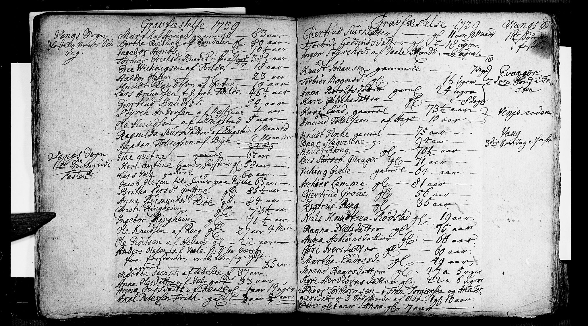 Voss sokneprestembete, AV/SAB-A-79001/H/Haa: Parish register (official) no. A 5, 1736-1743, p. 62