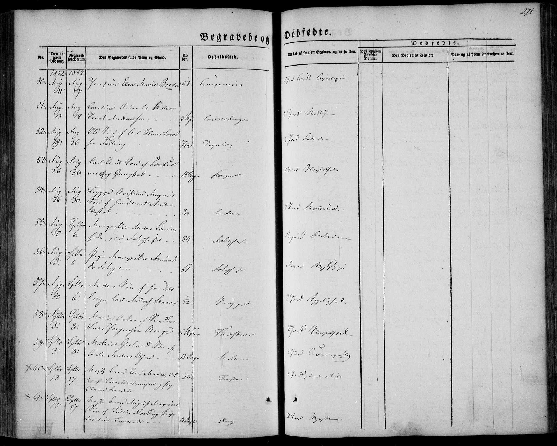 Larvik kirkebøker, SAKO/A-352/F/Fa/L0003: Parish register (official) no. I 3, 1848-1856, p. 271