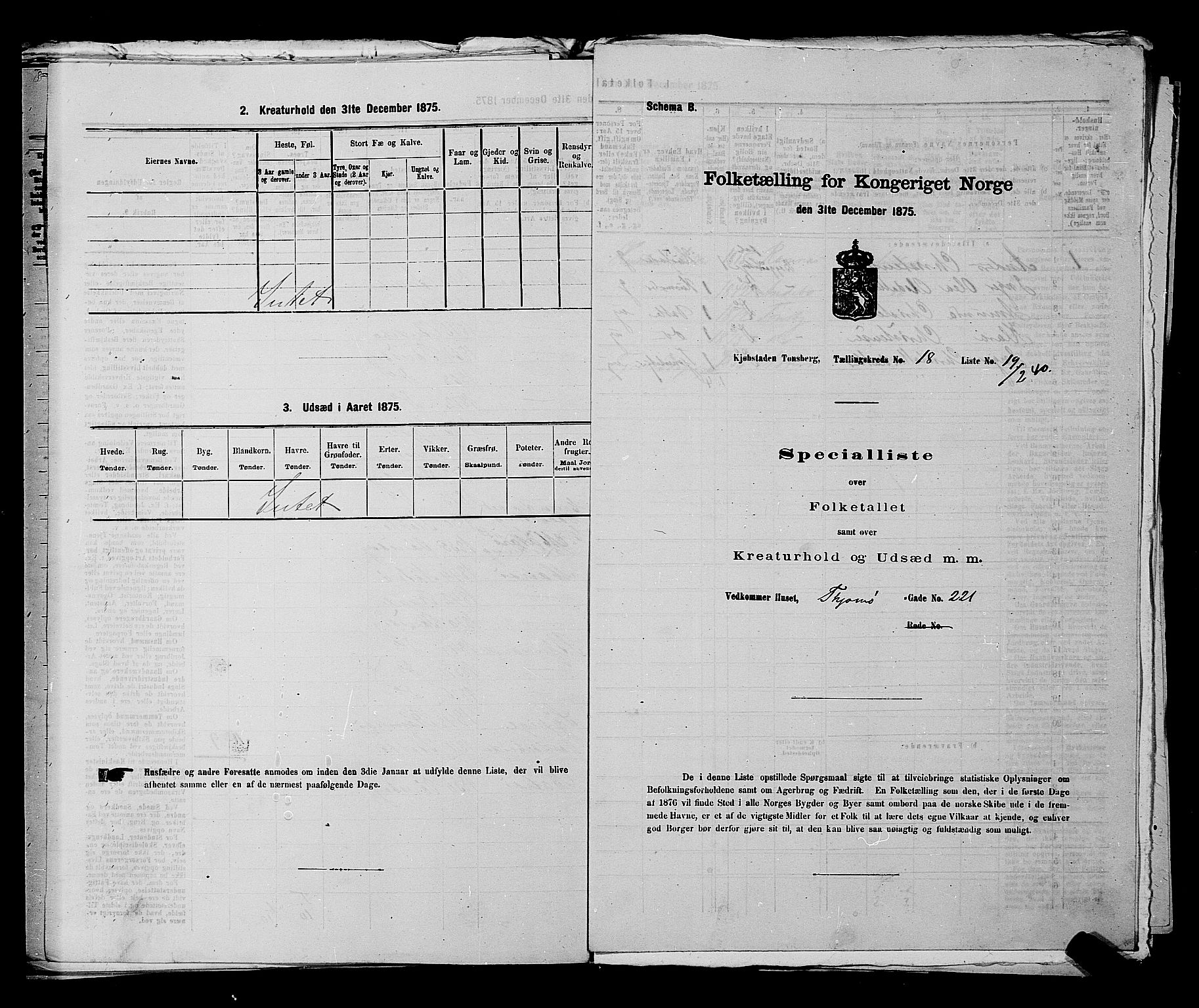 SAKO, 1875 census for 0705P Tønsberg, 1875, p. 589