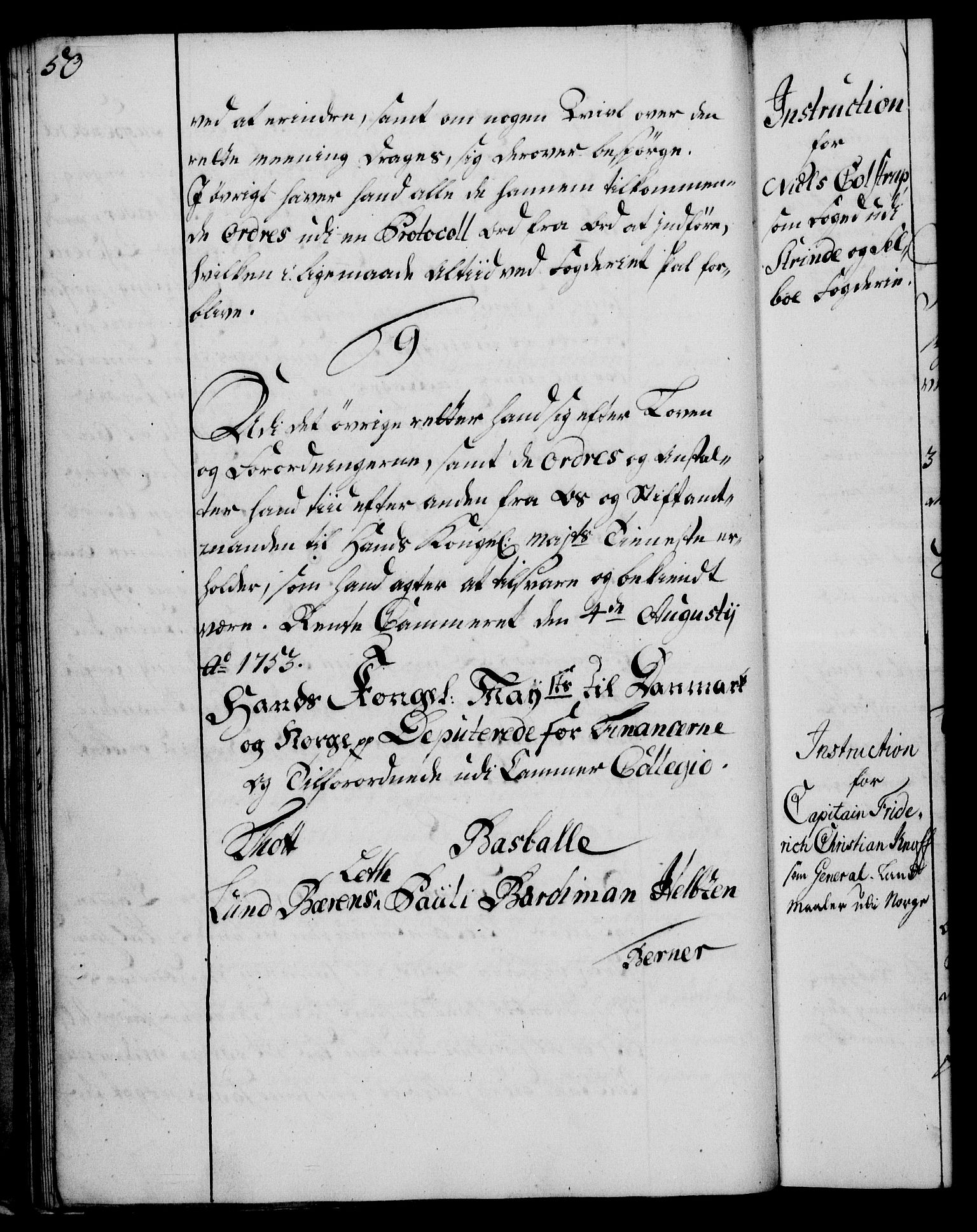Rentekammeret, Kammerkanselliet, RA/EA-3111/G/Gg/Ggi/L0003: Norsk instruksjonsprotokoll med register (merket RK 53.36), 1751-1775, p. 50