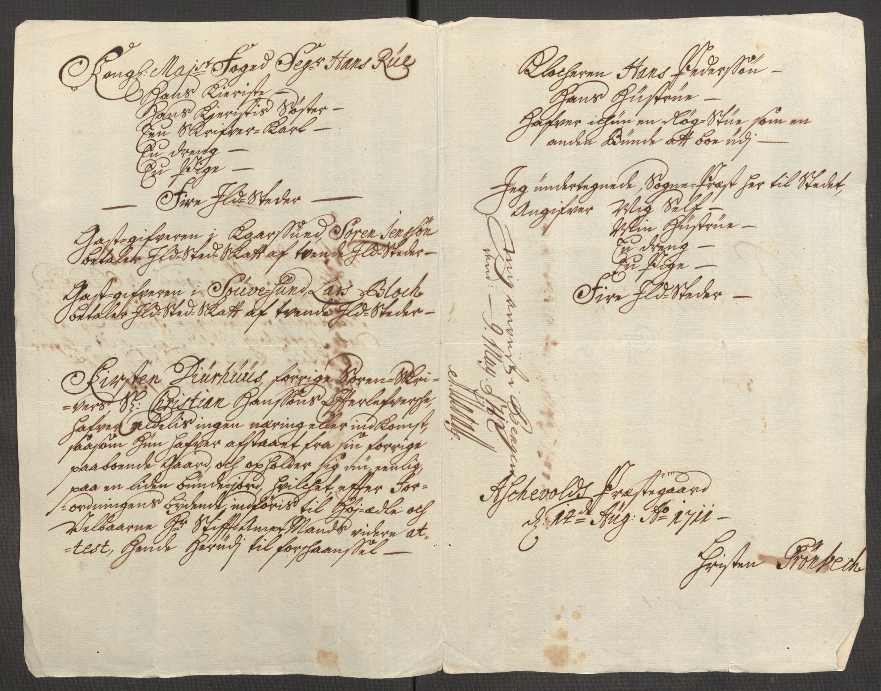 Rentekammeret inntil 1814, Reviderte regnskaper, Fogderegnskap, AV/RA-EA-4092/R53/L3434: Fogderegnskap Sunn- og Nordfjord, 1711, p. 13