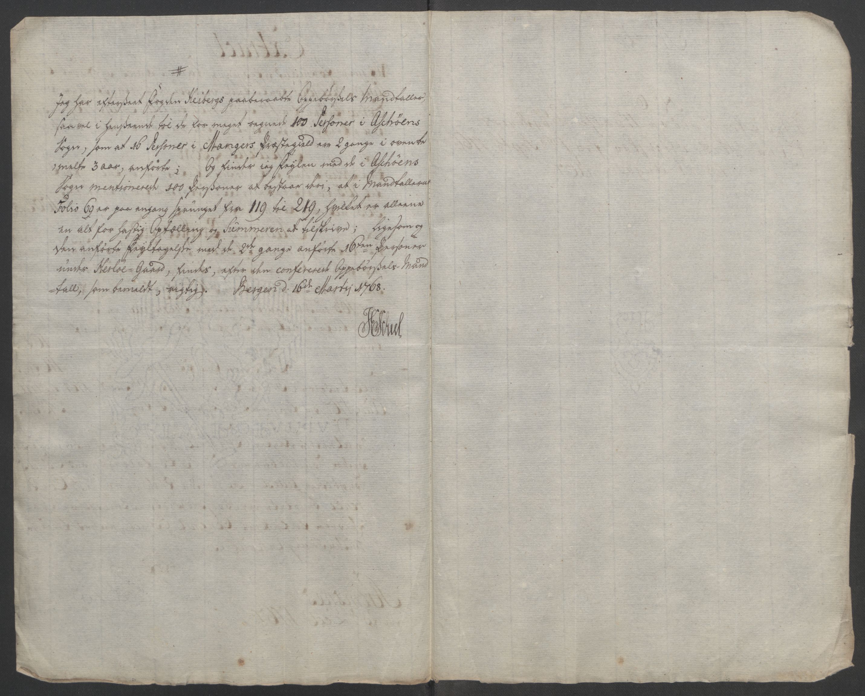 Rentekammeret inntil 1814, Reviderte regnskaper, Fogderegnskap, AV/RA-EA-4092/R51/L3303: Ekstraskatten Nordhordland og Voss, 1762-1772, p. 164