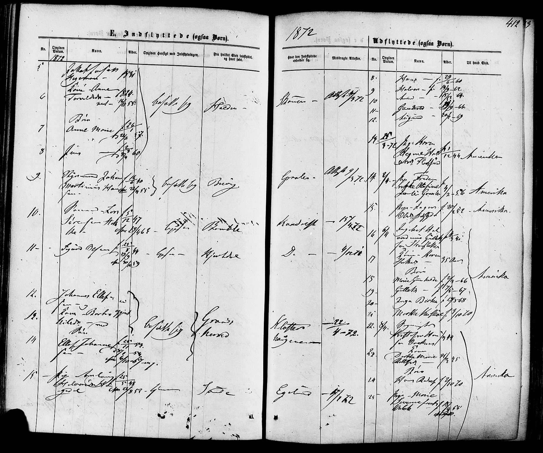 Solum kirkebøker, SAKO/A-306/F/Fa/L0008: Parish register (official) no. I 8, 1865-1876, p. 412