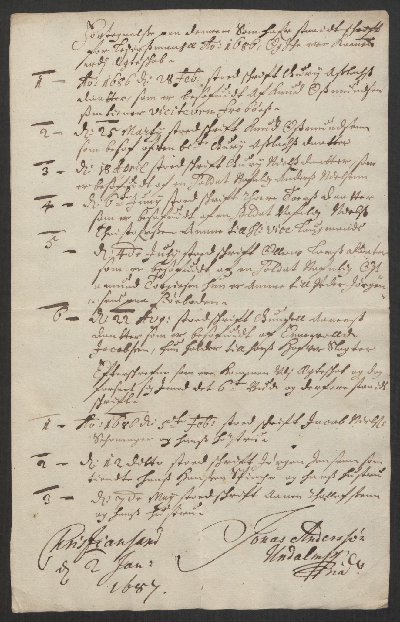 Rentekammeret inntil 1814, Reviderte regnskaper, Byregnskaper, AV/RA-EA-4066/R/Rm/L0285: [M18] Sikt og sakefall, 1681-1718, p. 69