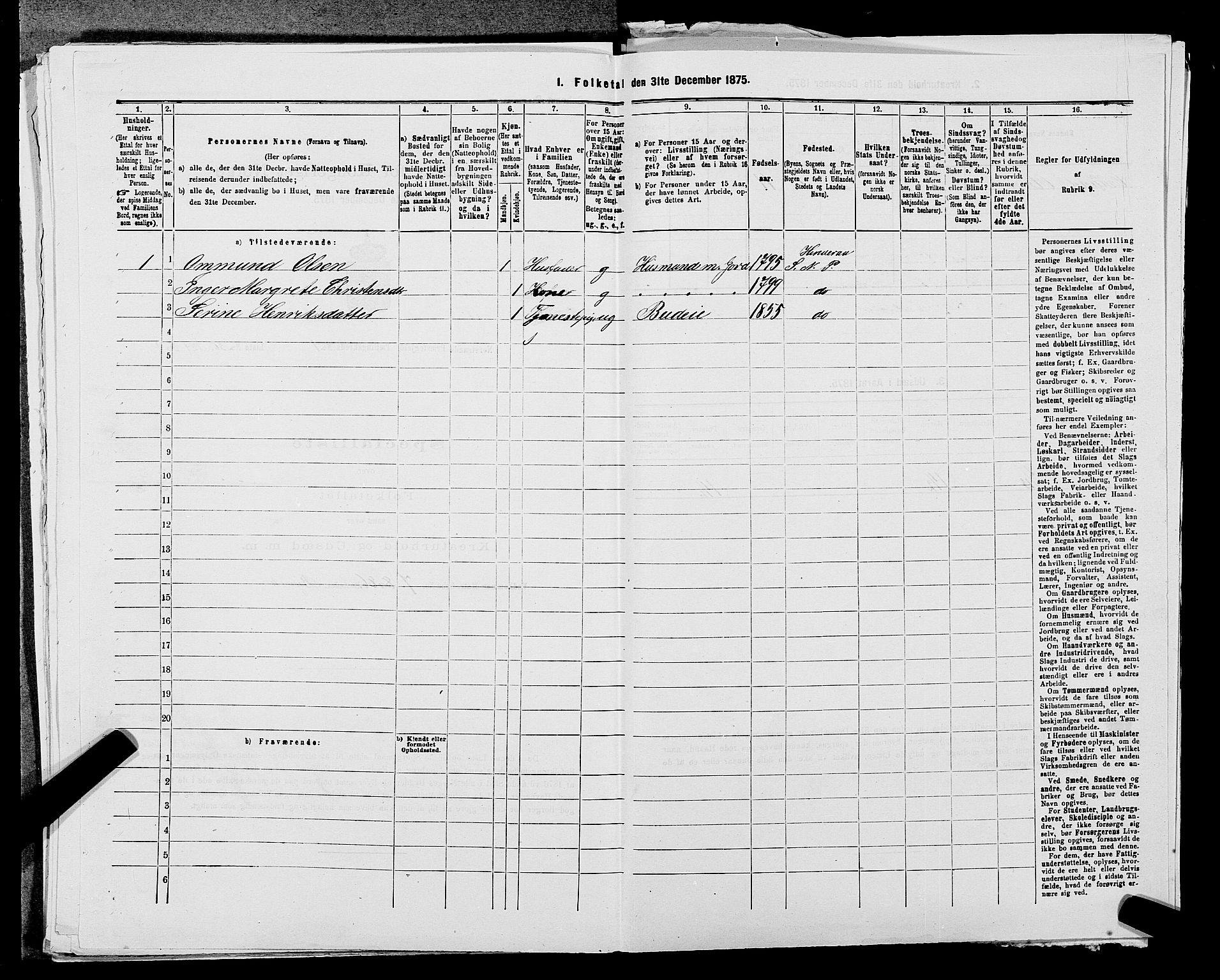 SAST, 1875 census for 1139P Nedstrand, 1875, p. 117