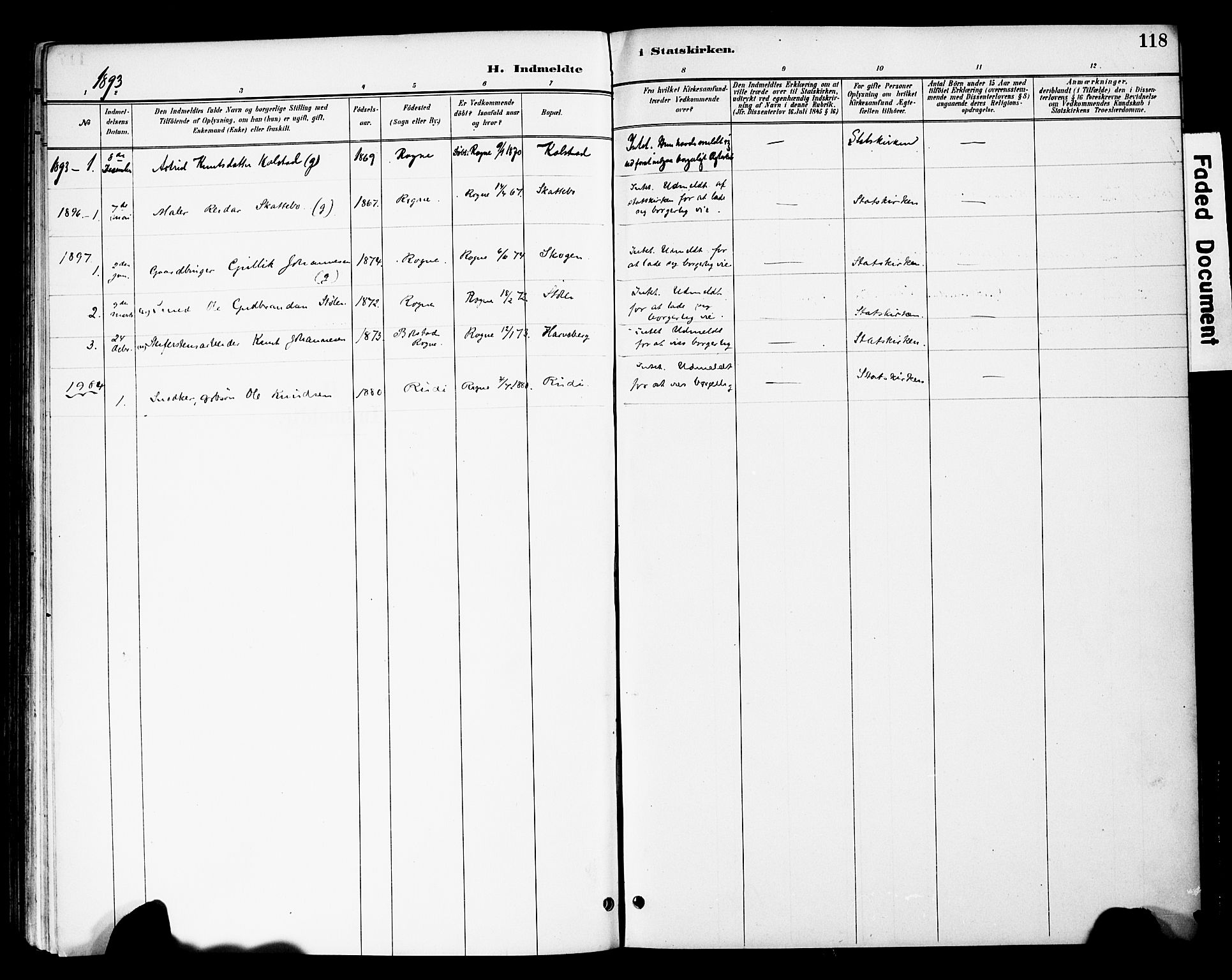 Øystre Slidre prestekontor, SAH/PREST-138/H/Ha/Haa/L0003: Parish register (official) no. 3, 1887-1910, p. 118